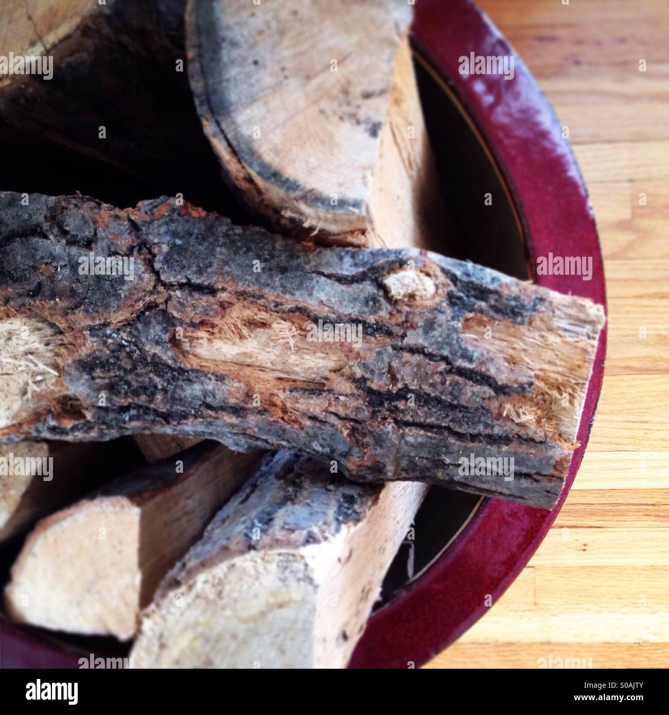 Bin of firewood Stock Photo Alamy