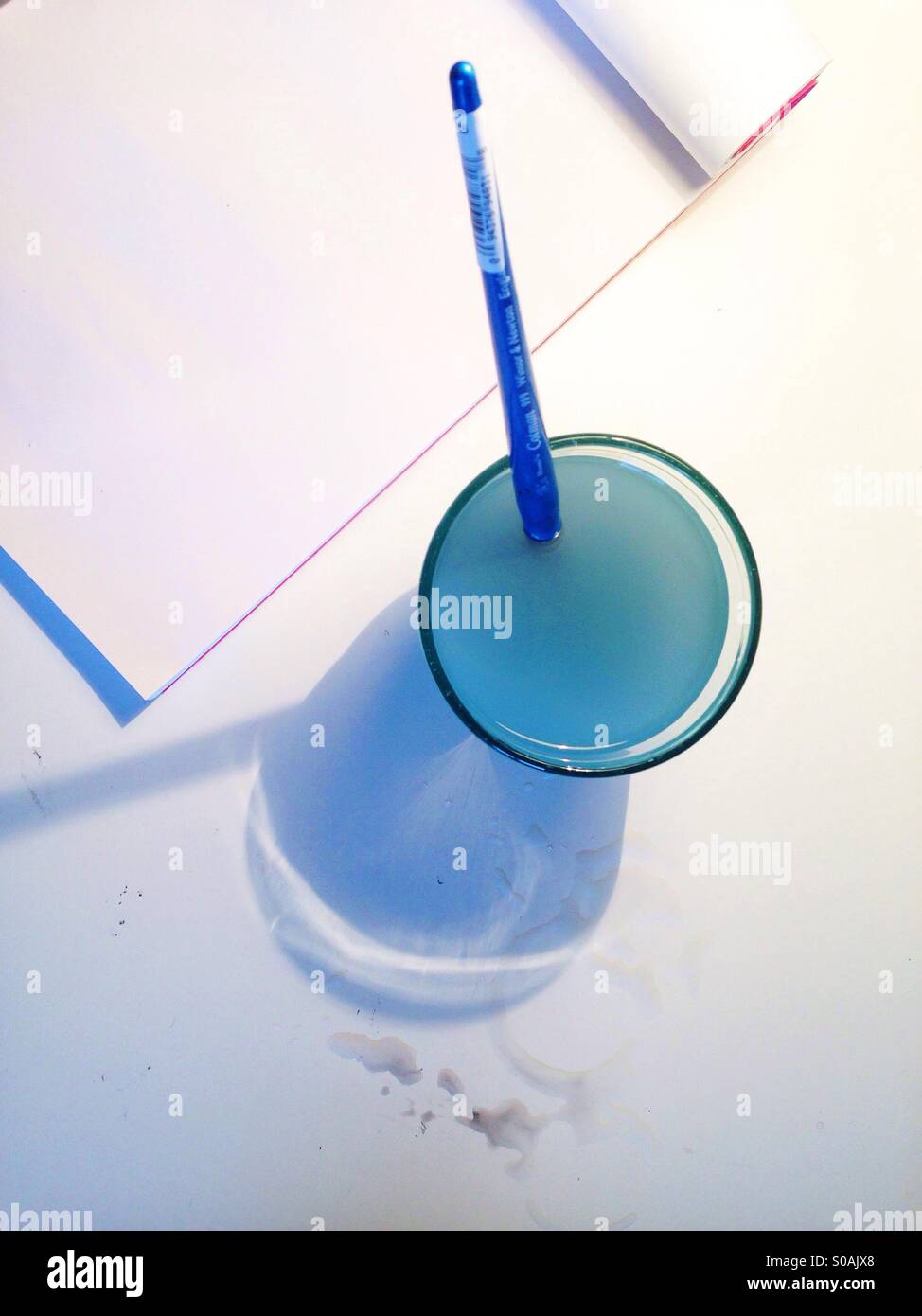 Art materials, paper and paint Stock Photo Alamy