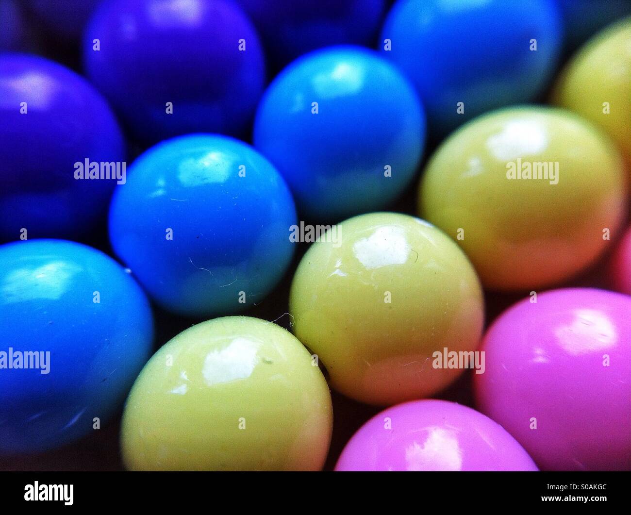 Macro of colorful glass beads - Smartphone Captured Stock Image