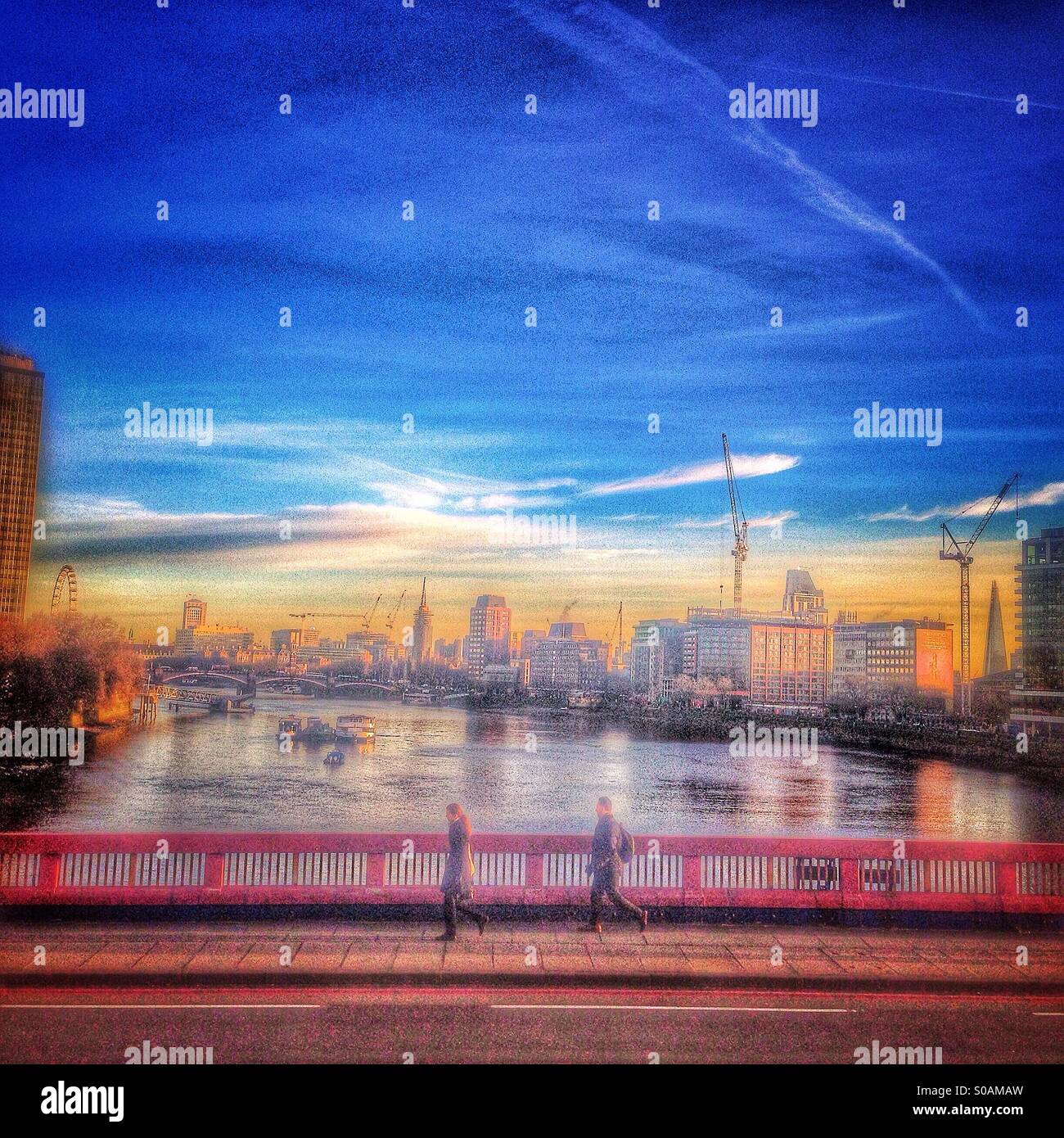Morning on Vauxhall bridge - Smartphone Captured Stock Image
