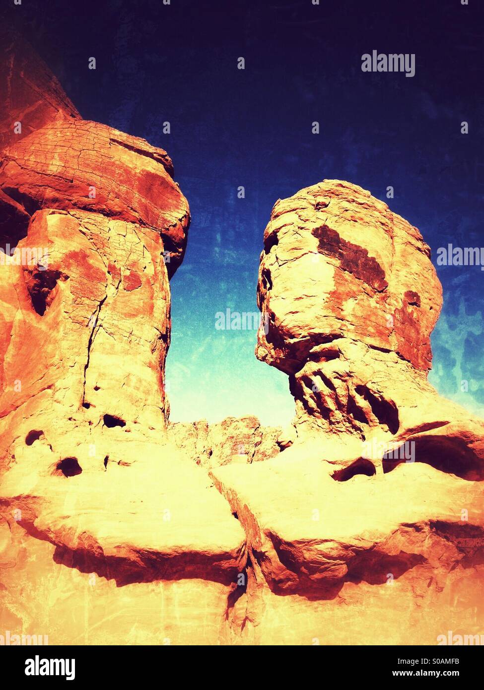 Sandstone rock pillars Stock Photo - Alamy