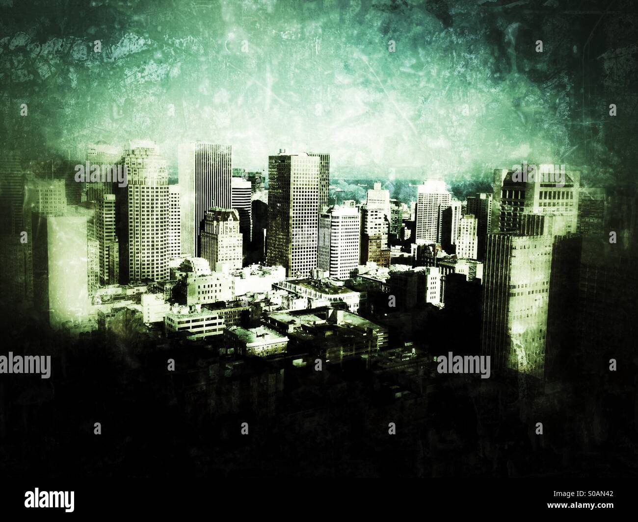 Downtown City buildings Stock Photo - Alamy
