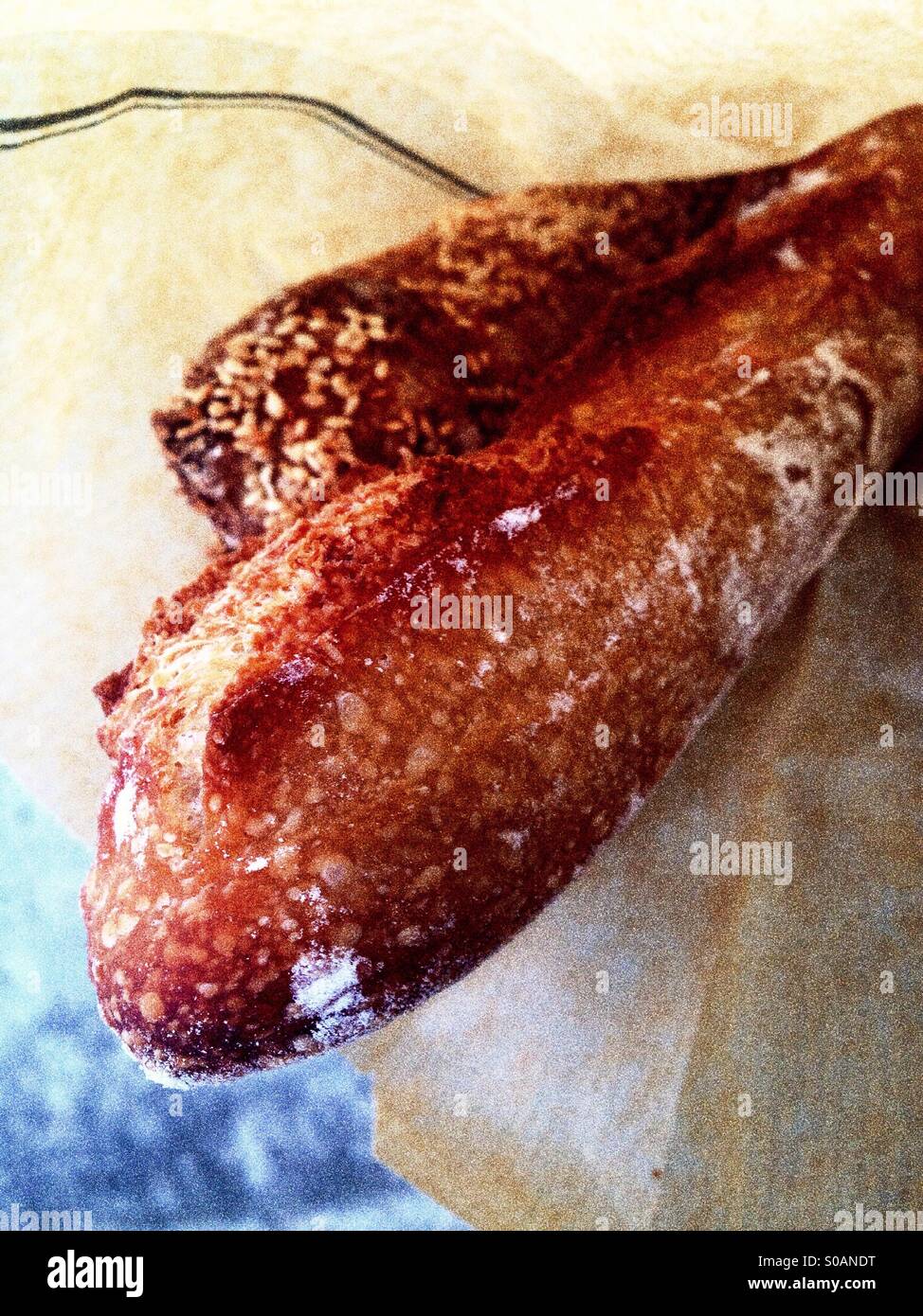 French baguettes in a bag Stock Photo Alamy