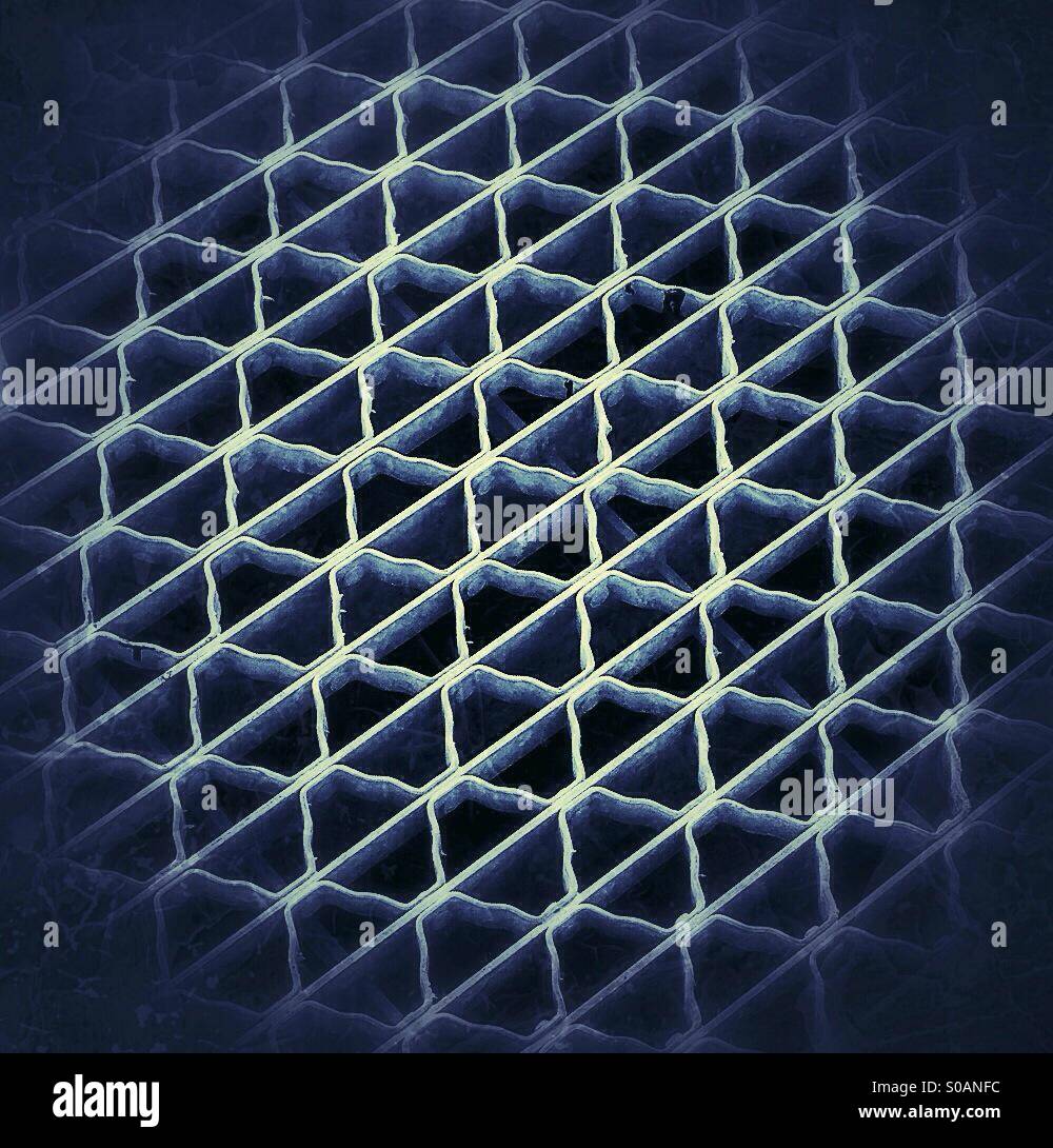 Abstract of a metal grate. - Smartphone Captured Stock Image