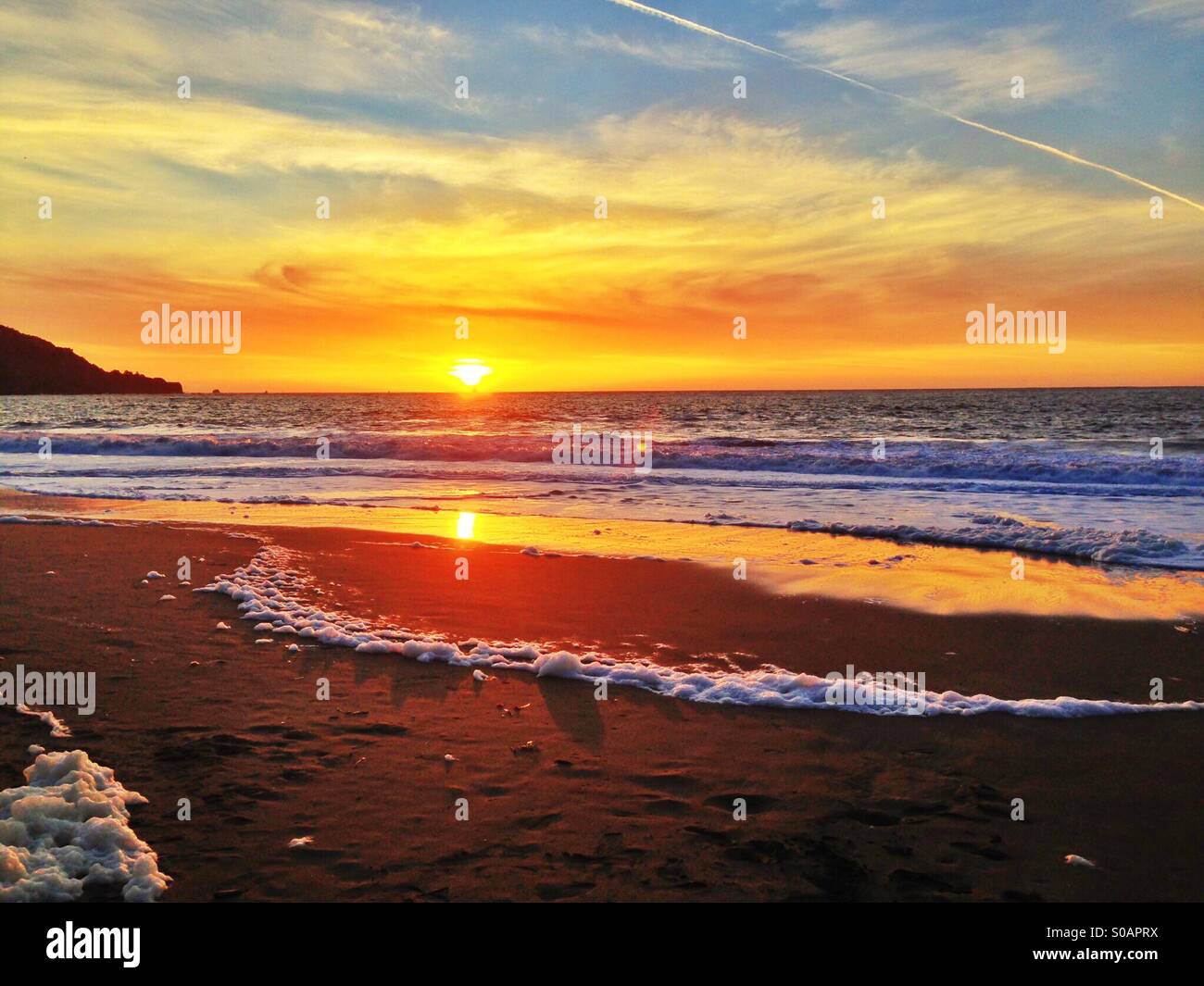 Sunset at Baker Beach San Francisco Stock Photo Alamy
