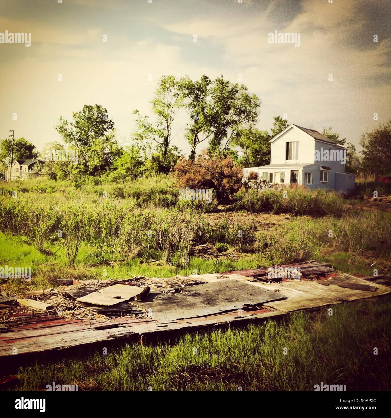 House and dock in Broad Channel, Queens, NYC Stock Photo Alamy