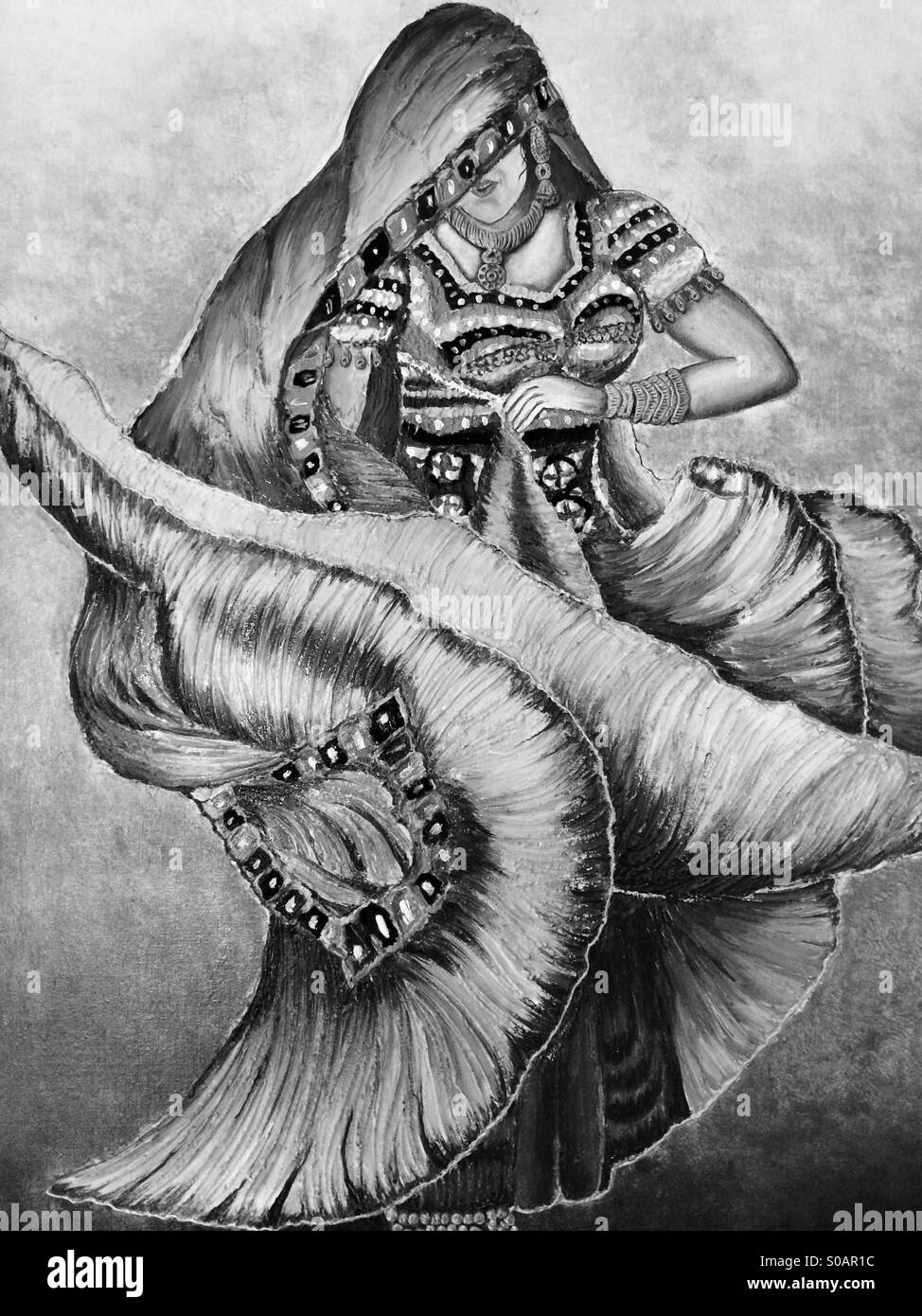 Indian woman Black and White Stock Photos & Images - Alamy