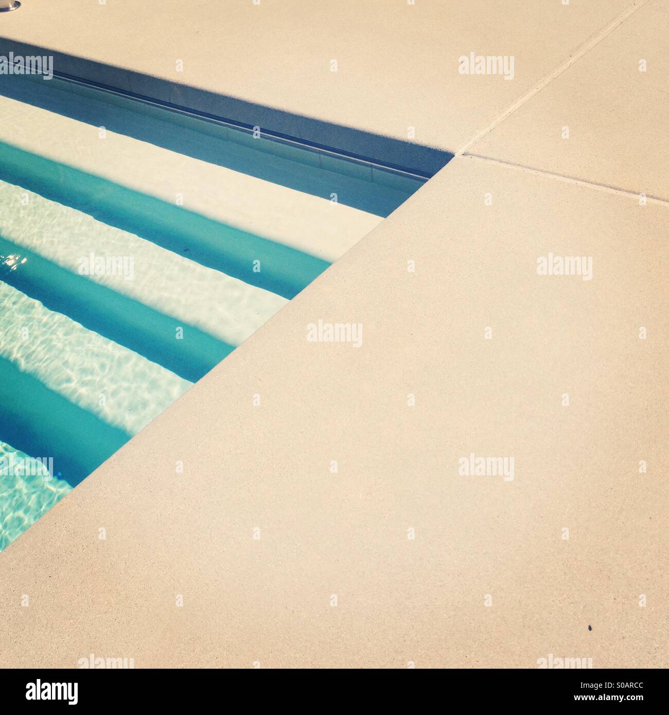 Swimming pool with steps - Smartphone Captured Stock Image