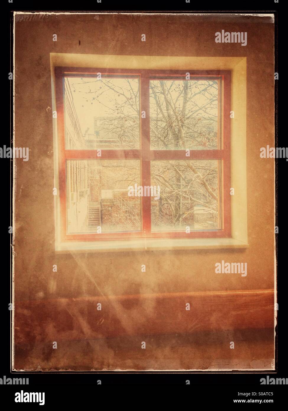 Retro window. - Smartphone Captured Stock Image