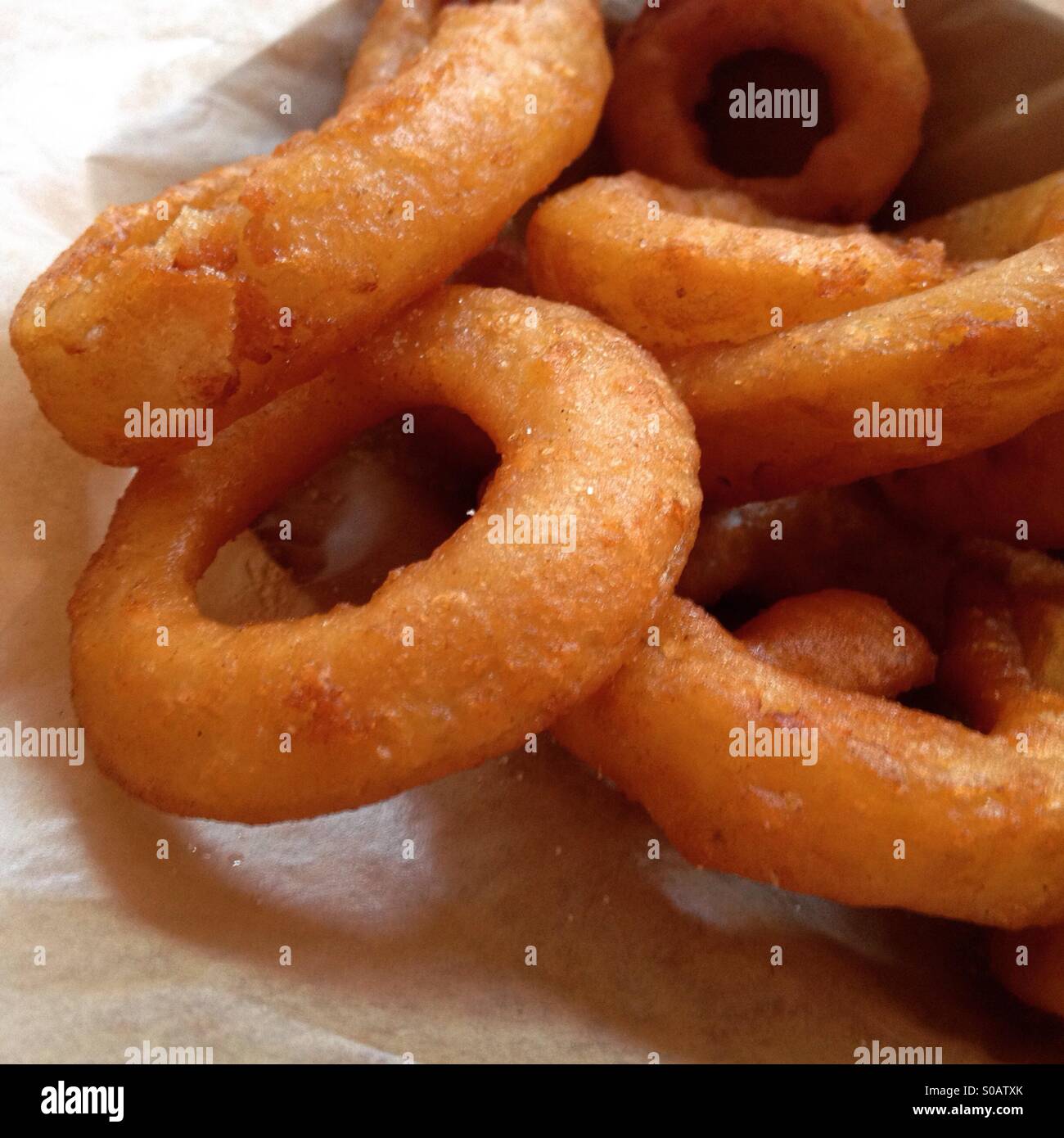 Onion rings - Smartphone Captured Stock Image