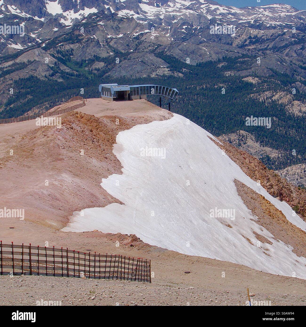 Top of Mammoth Mountain California in summer Stock Photo