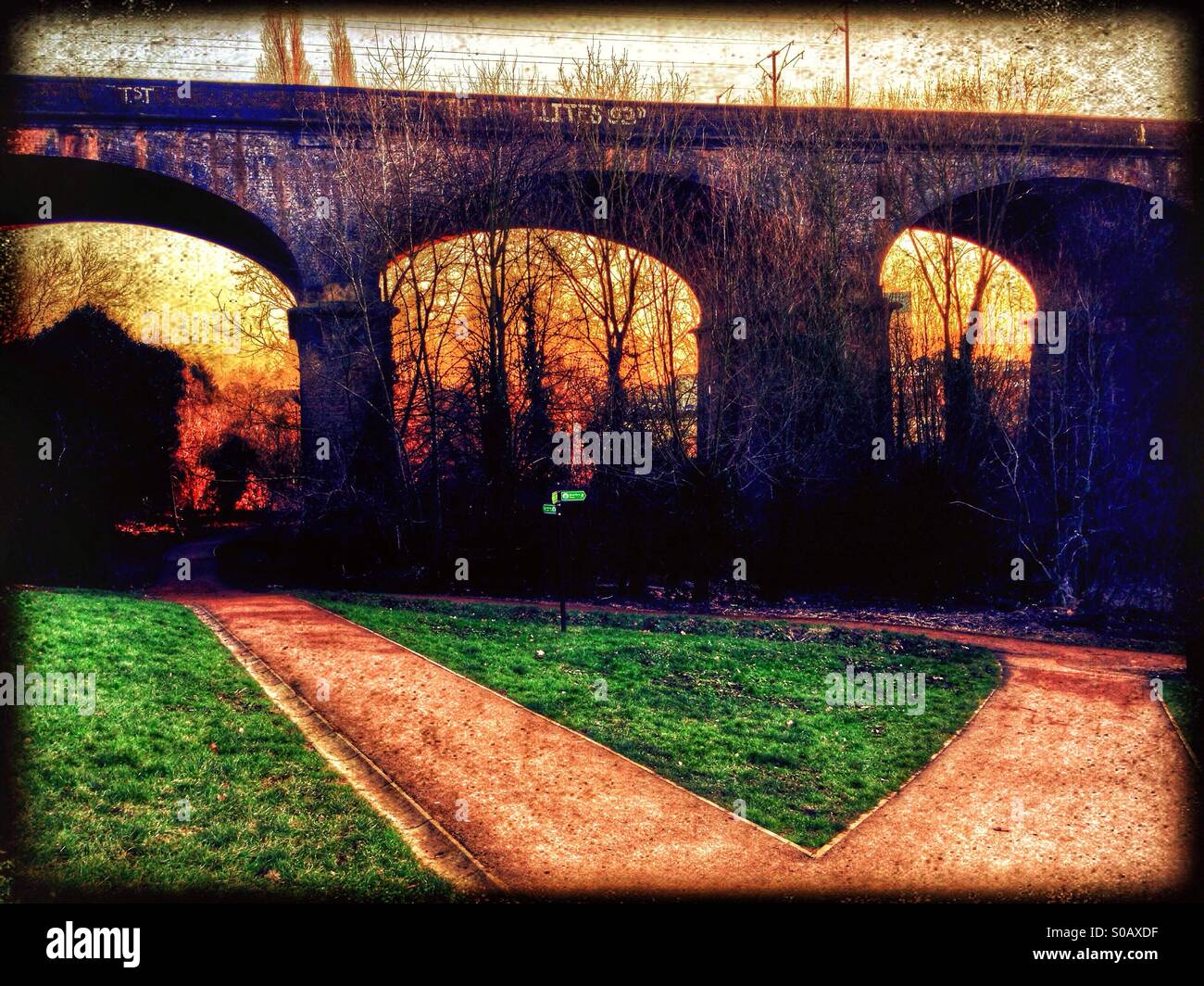 View of the Wharncliffe Viaduct, Hanwell, London Borough of Ealing