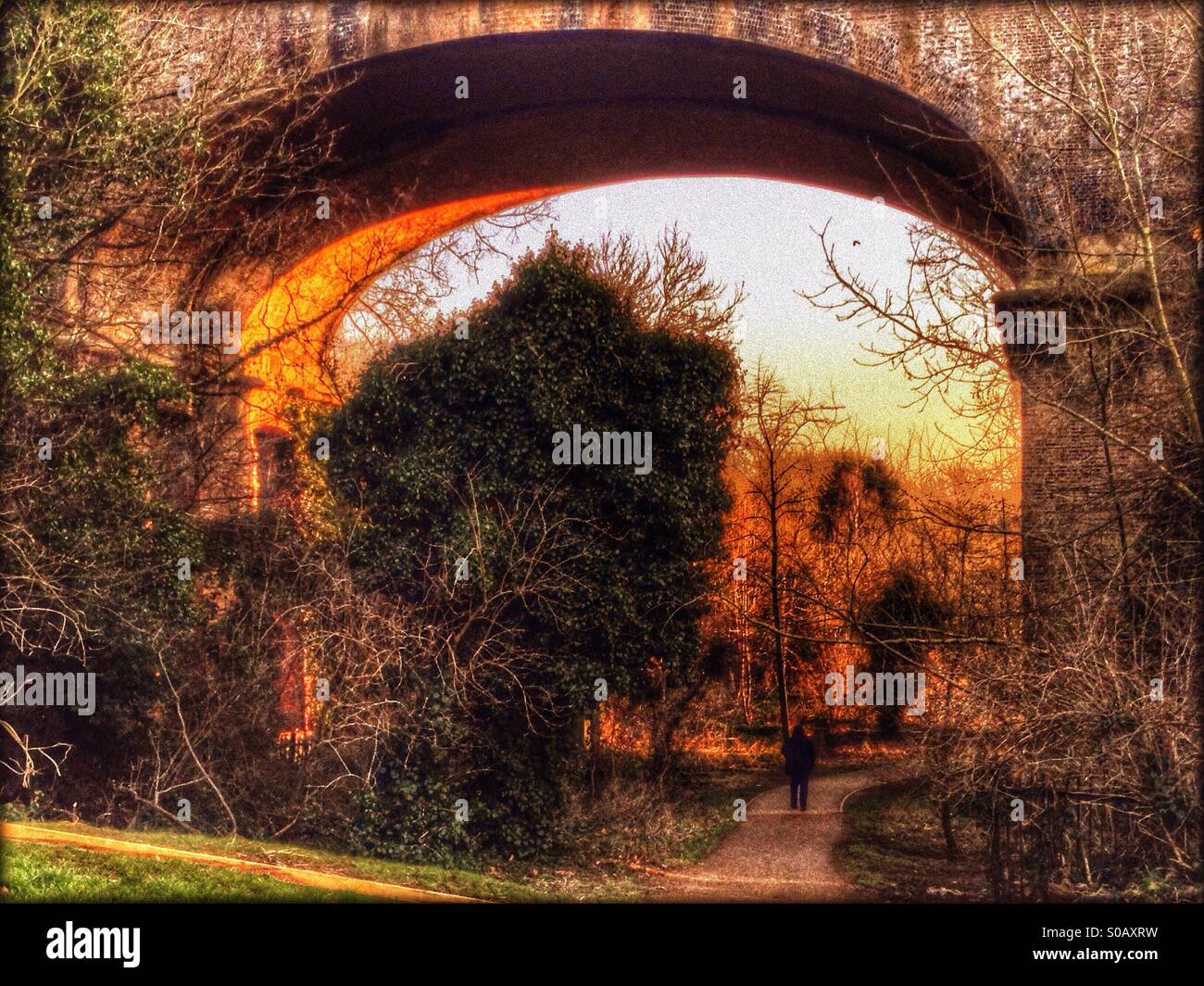 View of Wharncliffe Viaduct, Hanwell, London Borough of Ealing, West