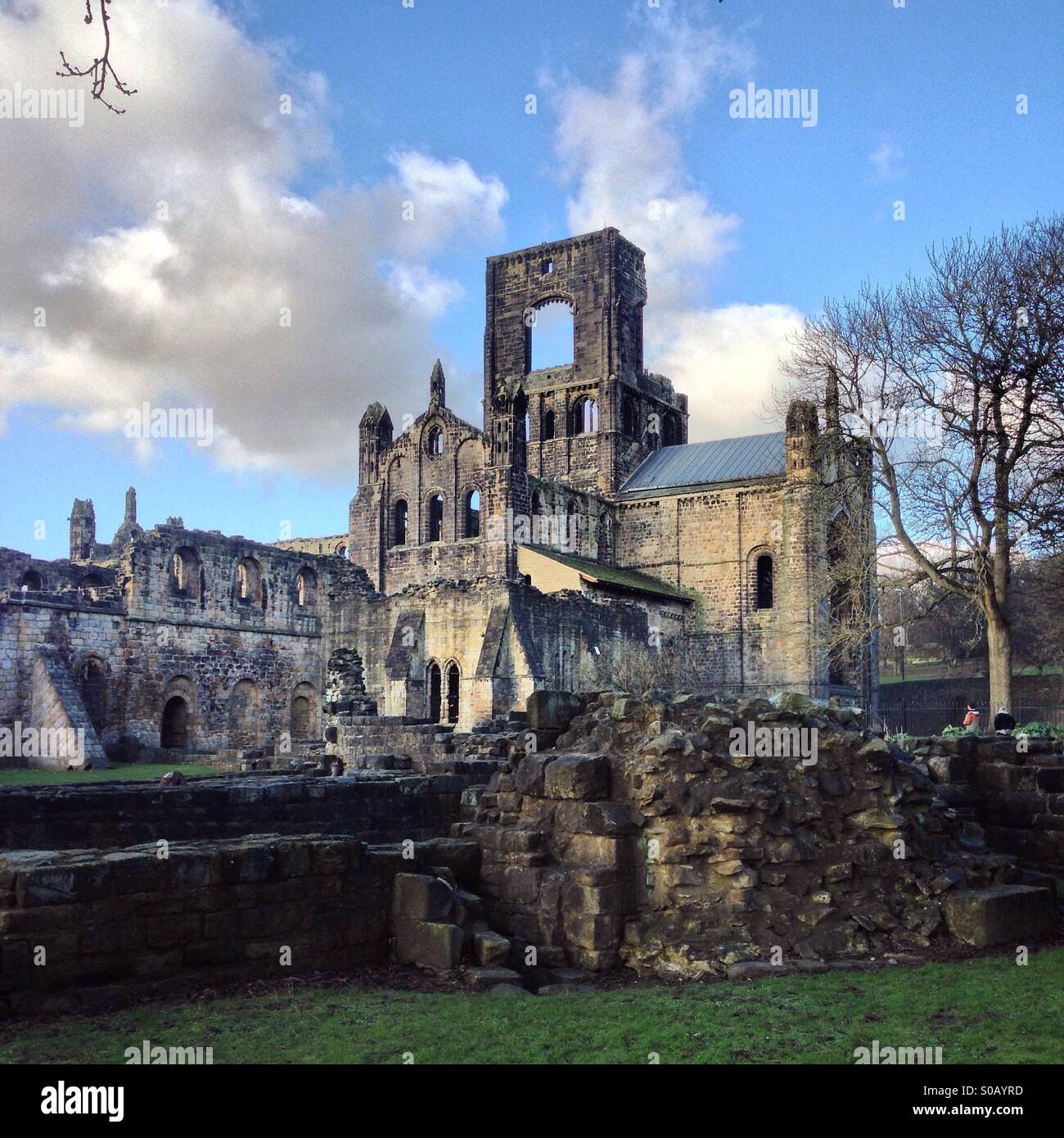 The ruins of Kirkstall Abbey, Leeds. Stock Photo