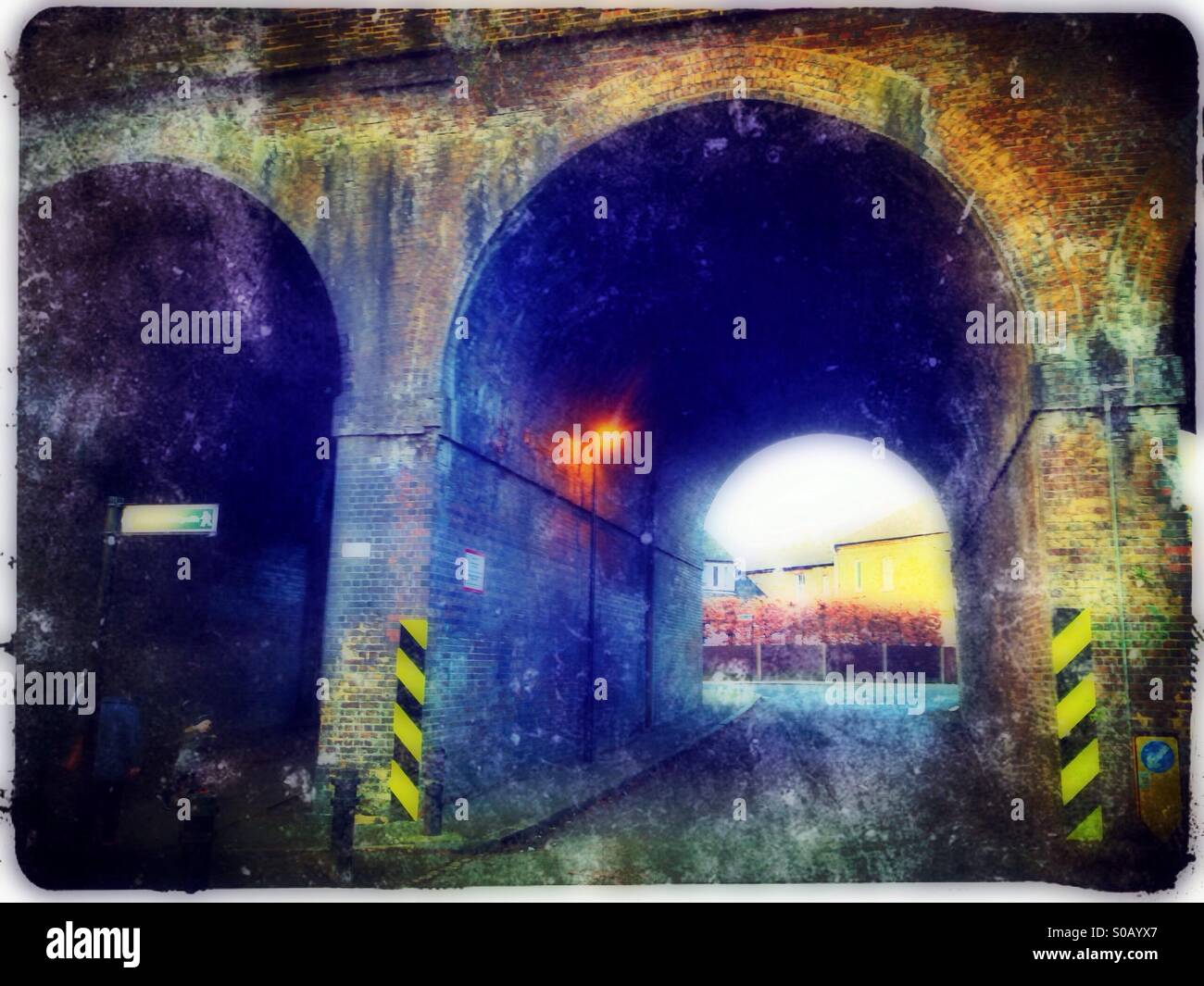 Railway bridge in Hanwell, London Borough of Ealing, West London