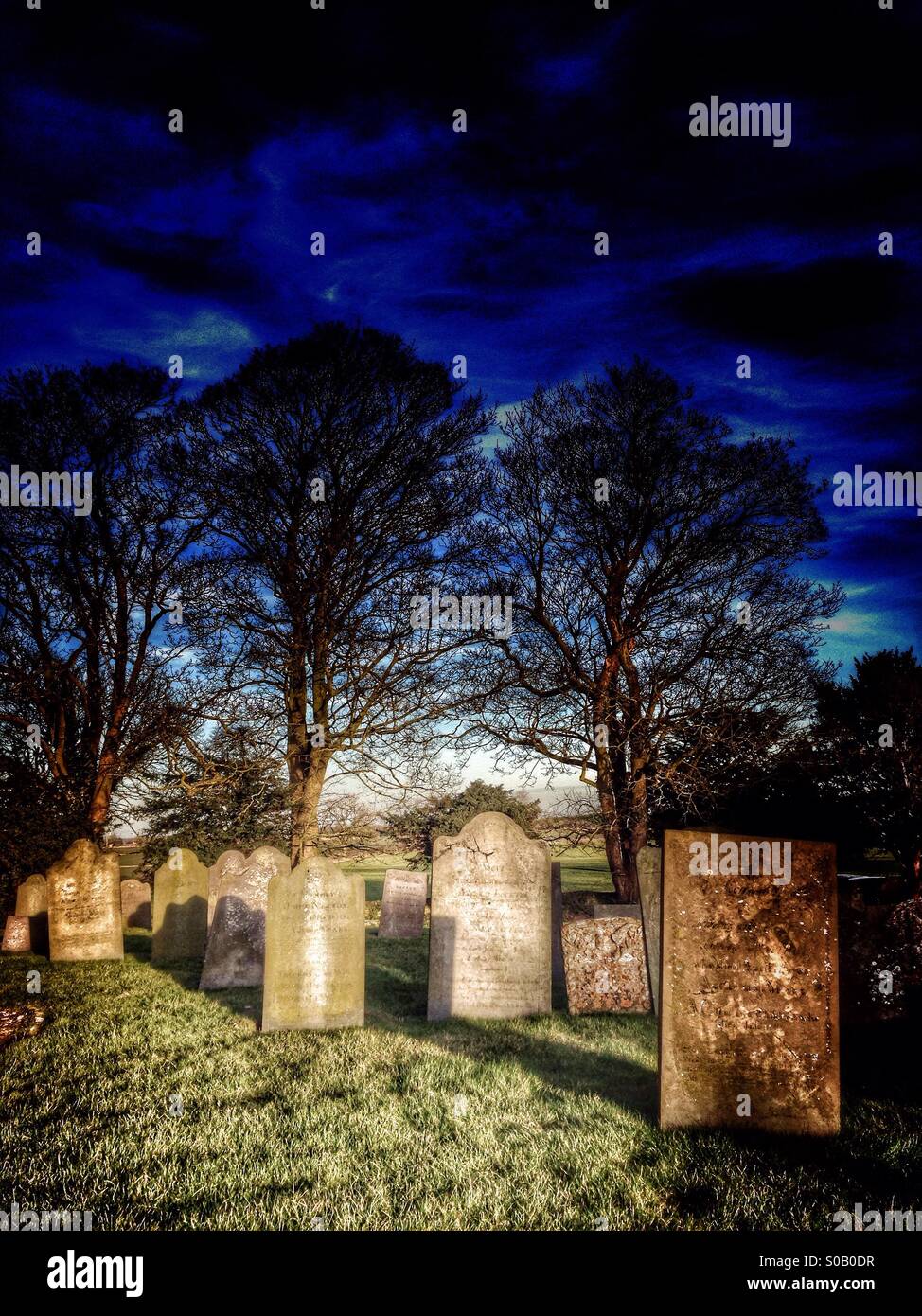 The graveyard at Sempringham, Lincolnshire, England. Stock Photo