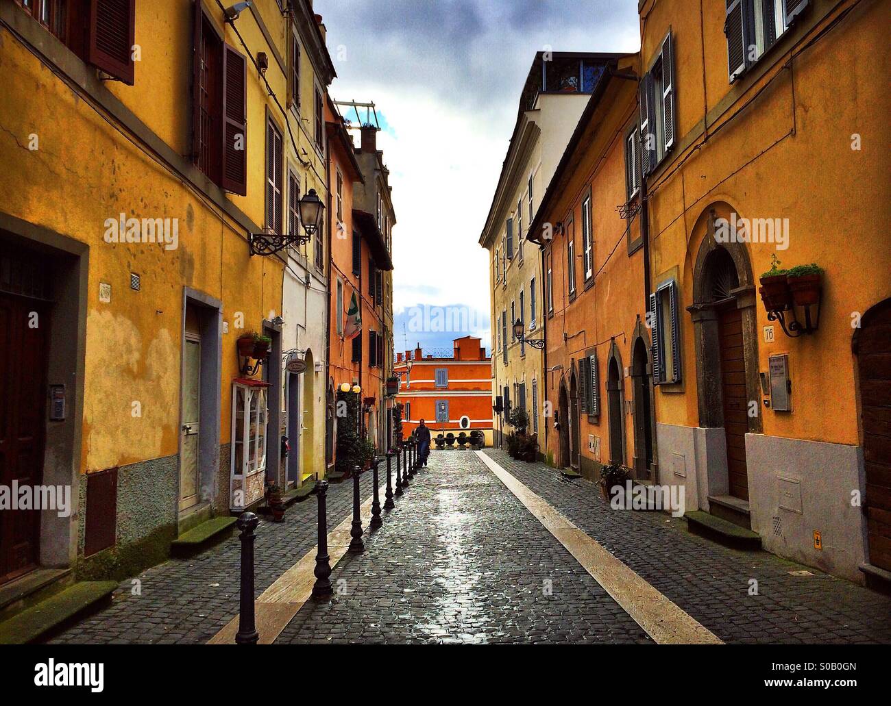 (Castel Gandolfo, Italy) Losing myself in different countries just to find myself again. Stock Photo