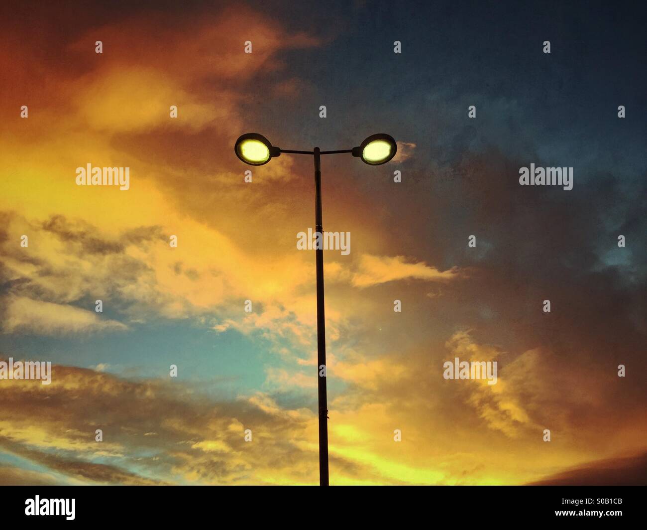 Lamppost at sunrise - Smartphone Captured Stock Image