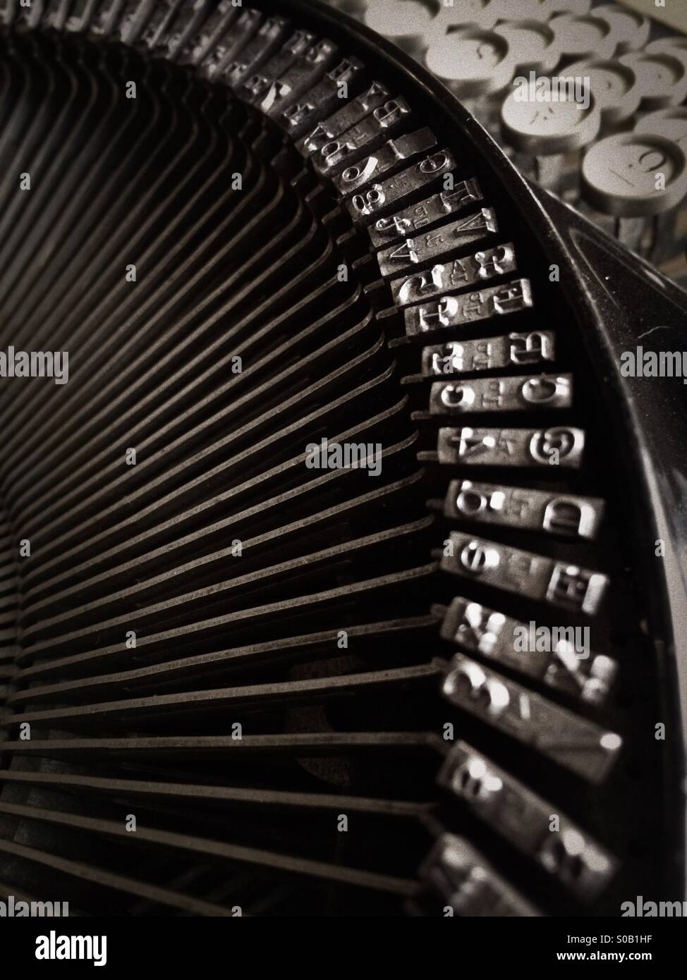 Old fashioned typewriter detail Stock Photo Alamy