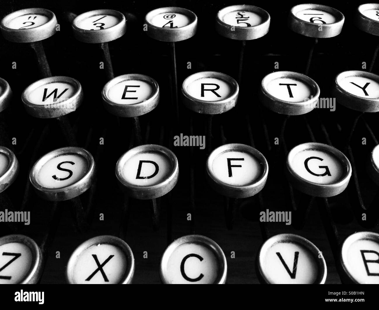 Old typewriter keys Stock Photo Alamy