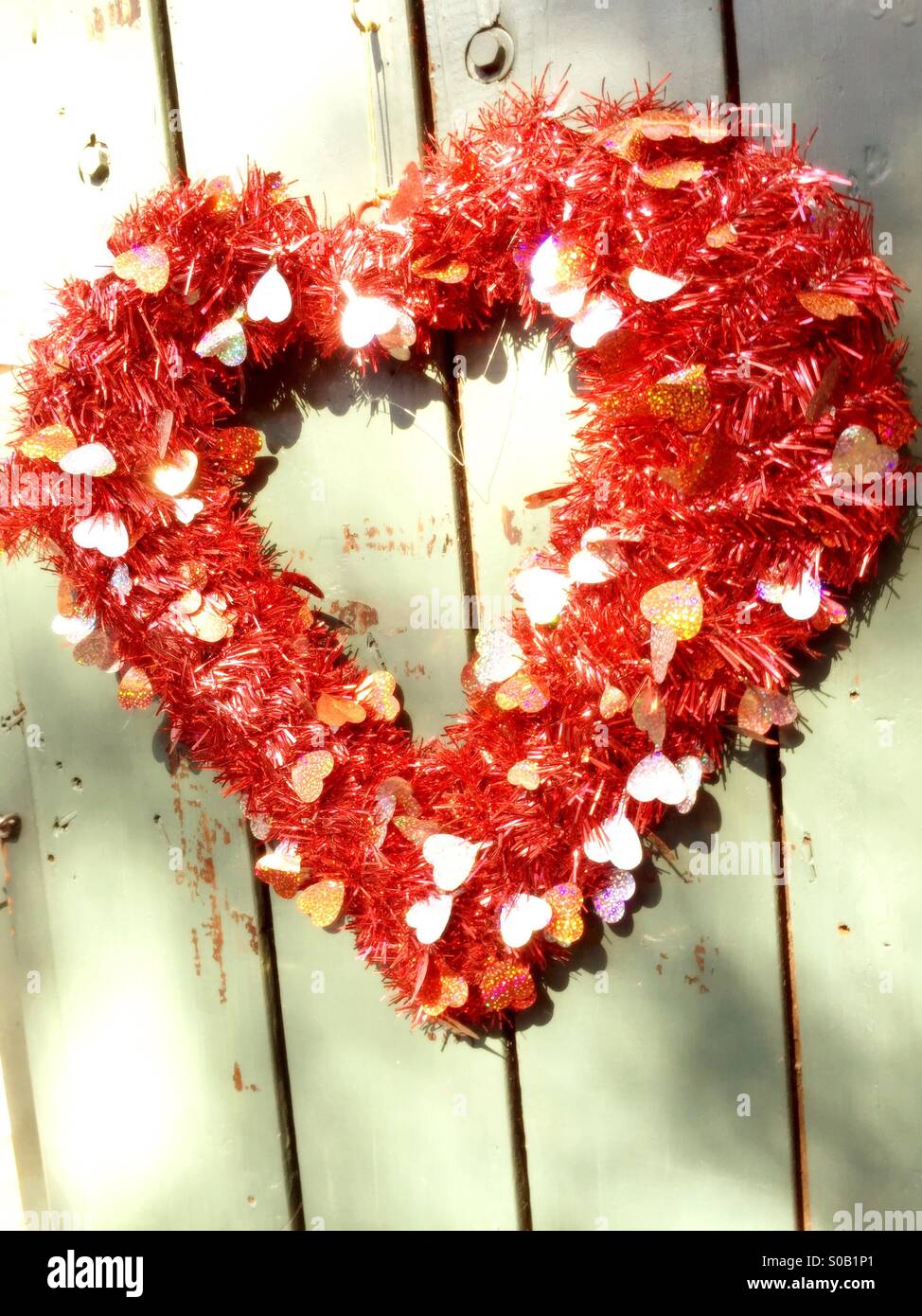 Valentine wreath - Smartphone Captured Stock Image