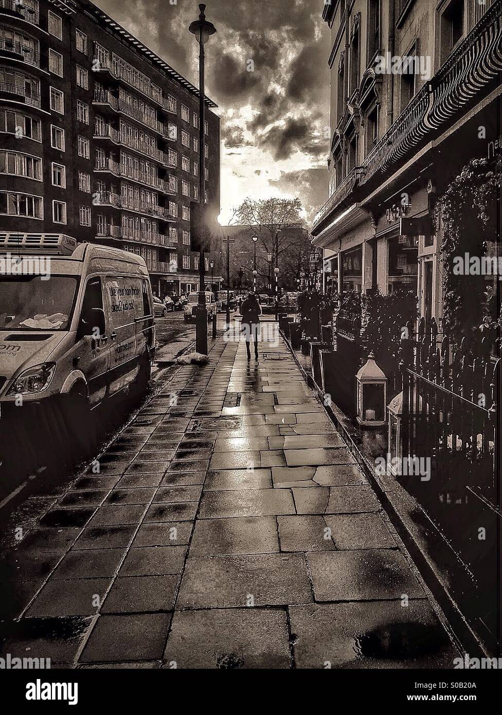 A rainy day in London - Smartphone Captured Stock Image