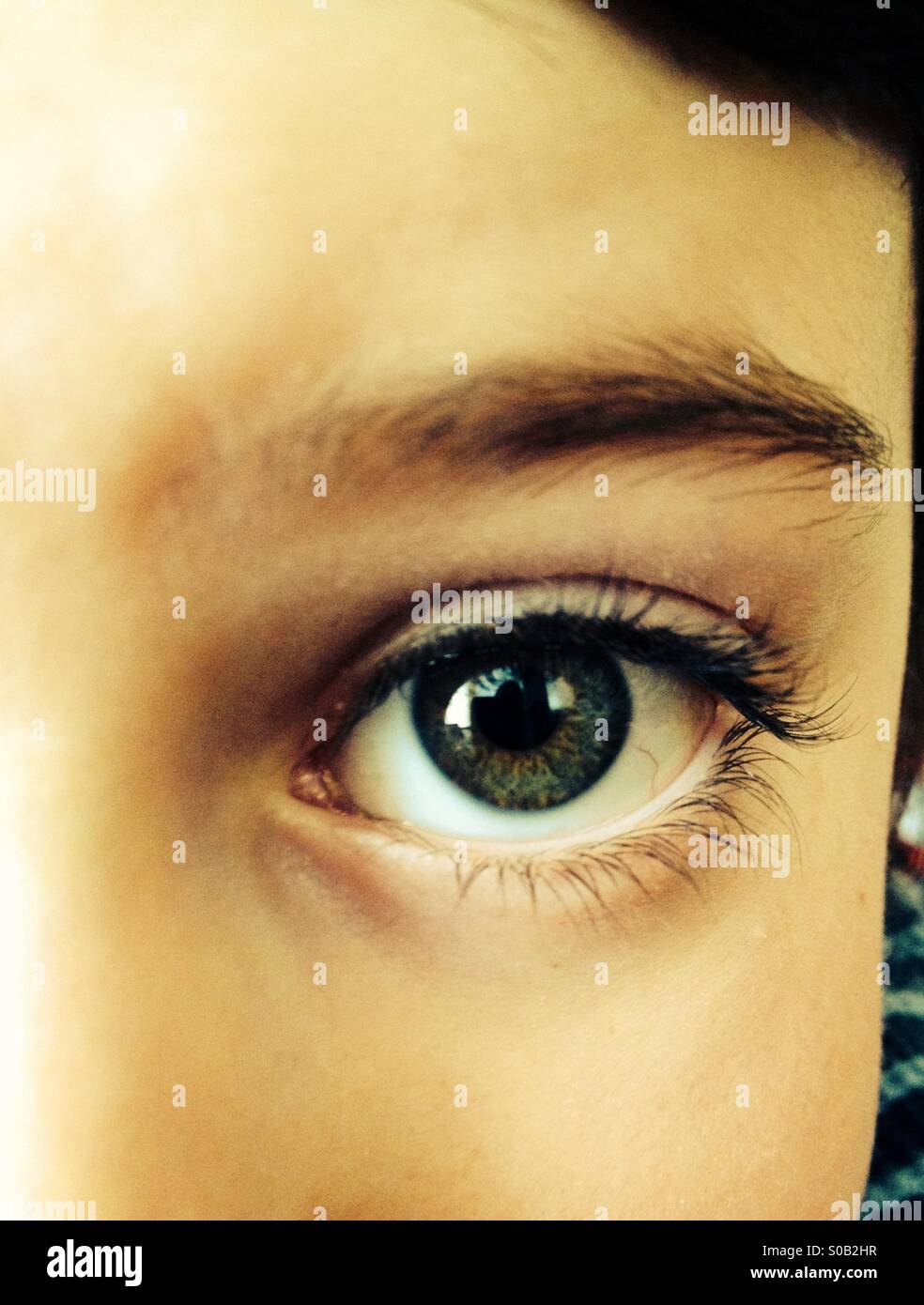 Eye of a child - Smartphone Captured Stock Image