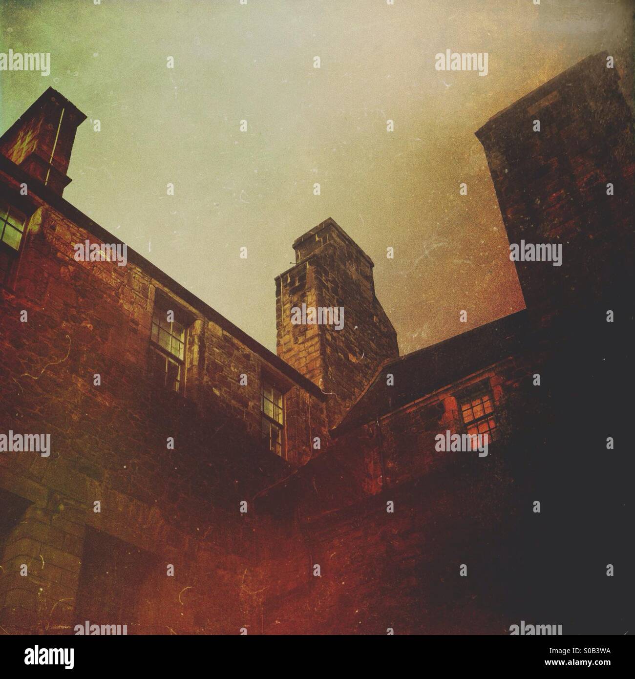Detail of Stirling castle, in painterly style. Stock Photo
