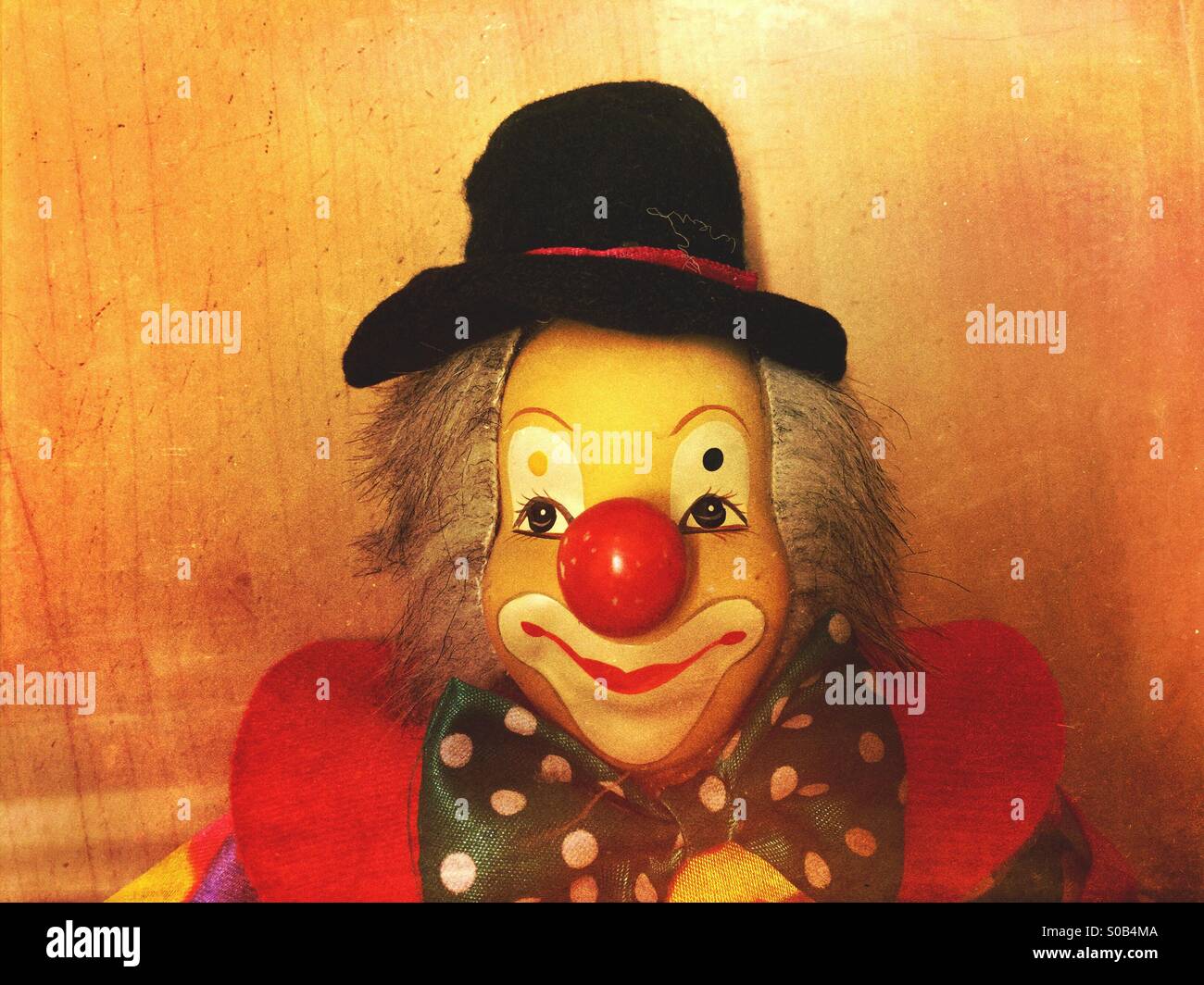 Vintage clown doll Stock Photo