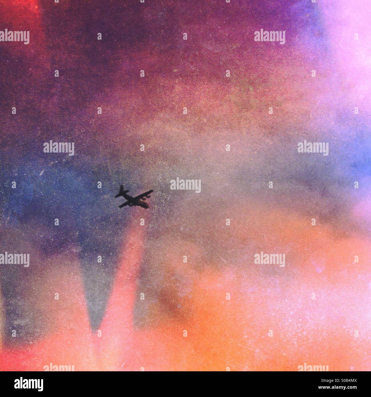 Plane in sky - Smartphone Captured Stock Image