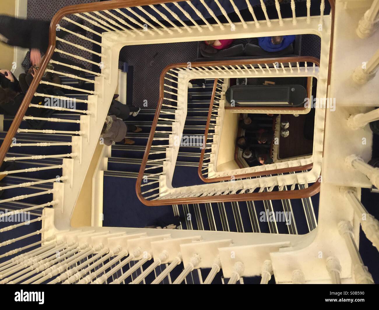 Stairwell, interior, the Old Vic. Theatre. London, U.K. - Smartphone Captured Stock Image