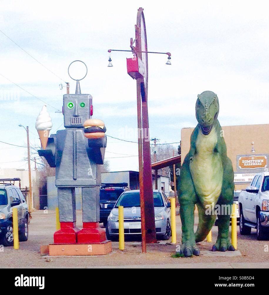 Snack stop characters in Hatch, New Mexico USA - Smartphone Captured Stock Image