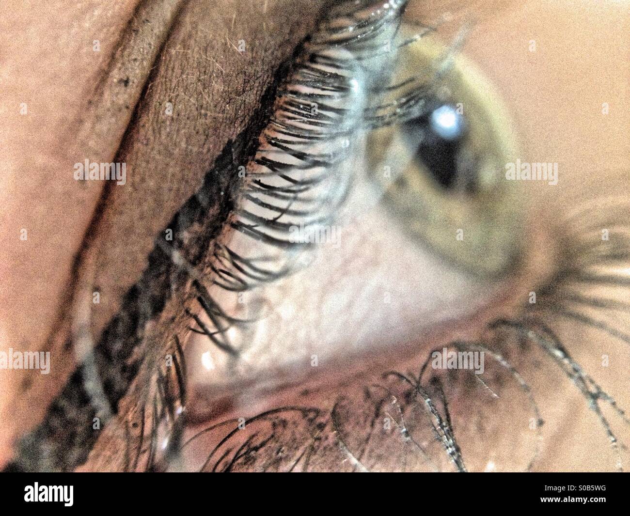 Close up of a woman's eye - Smartphone Captured Stock Image