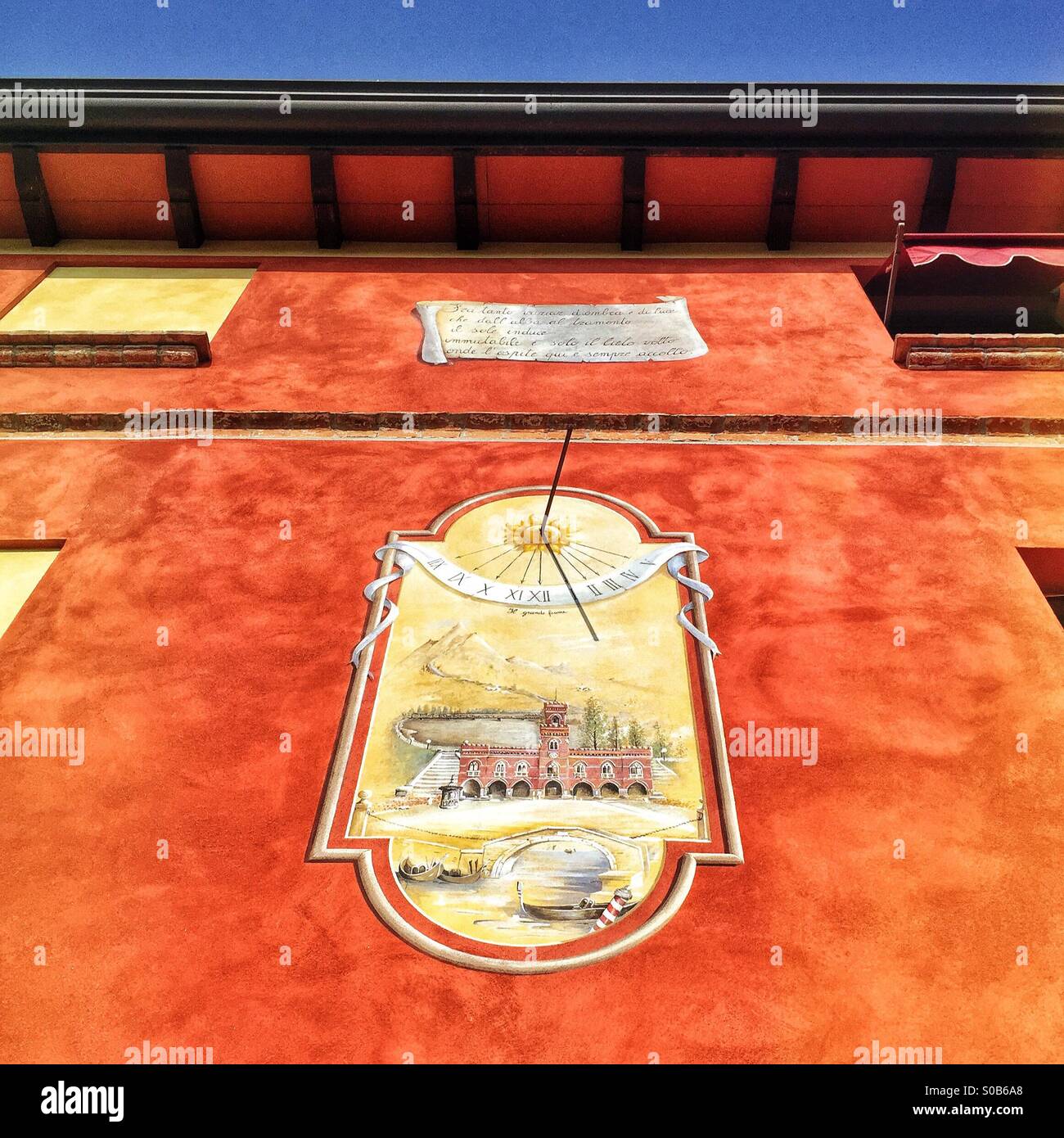 This is the time. Sundial. Casalmaggiore, italy - Smartphone Captured Stock Image