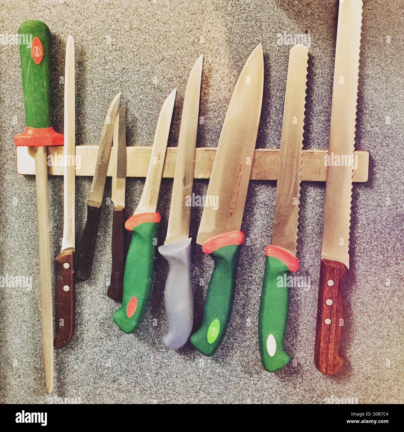 Hannibal's kitchen: knives set - Smartphone Captured Stock Image
