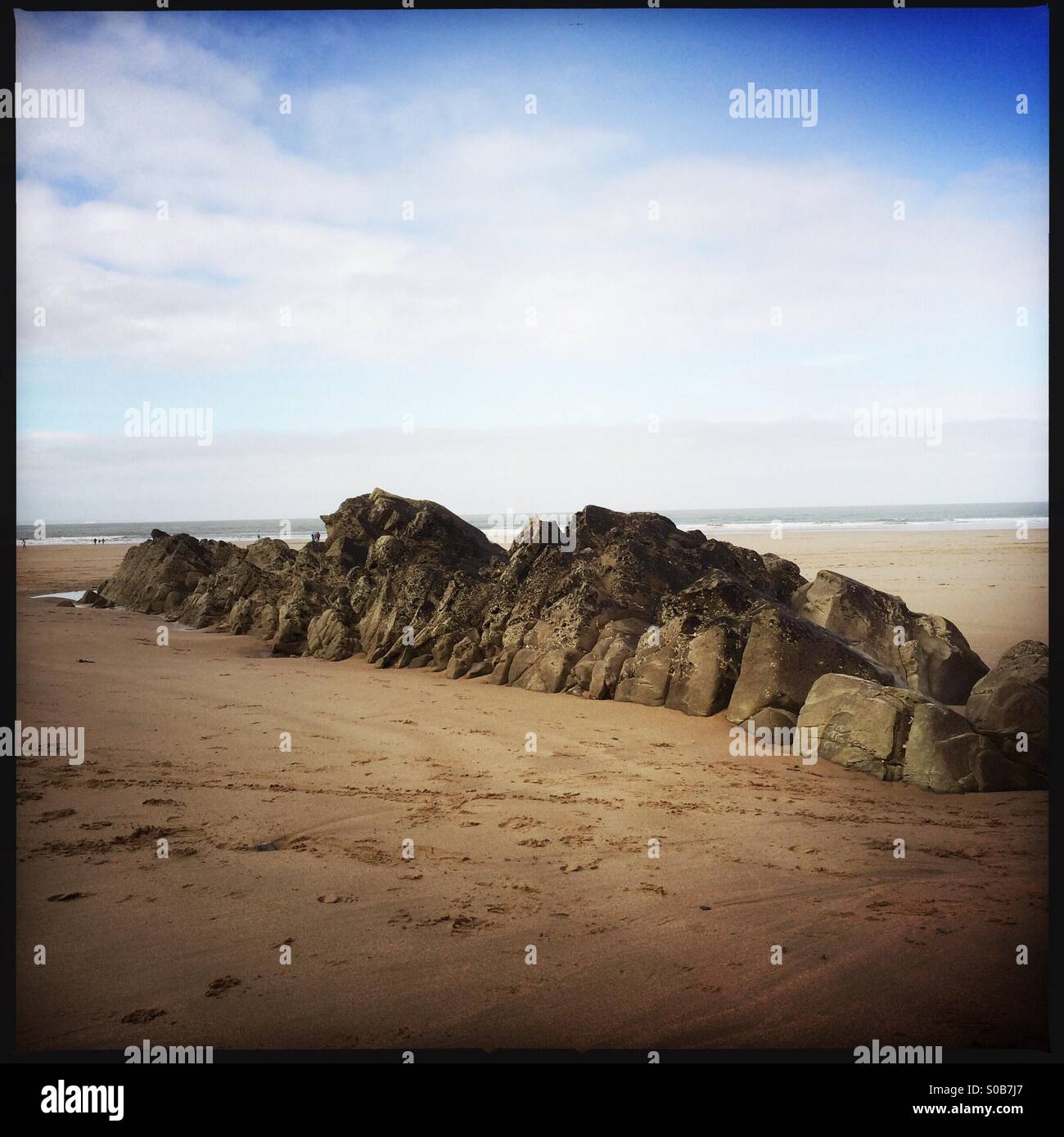Putsborough Sands, Devon - Smartphone Captured Stock Image