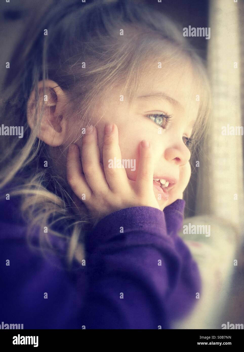 Resting on hands hi-res stock photography and images - Alamy