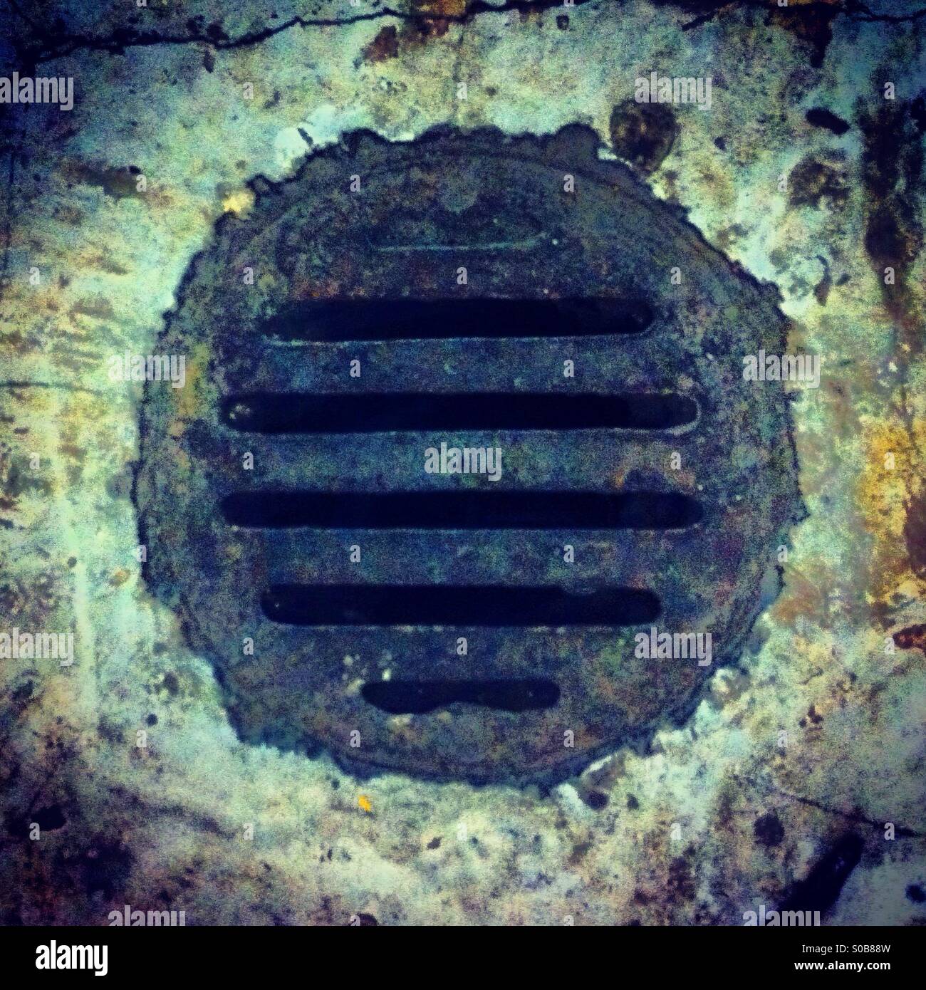 Rusted Manhole - Smartphone Captured Stock Image