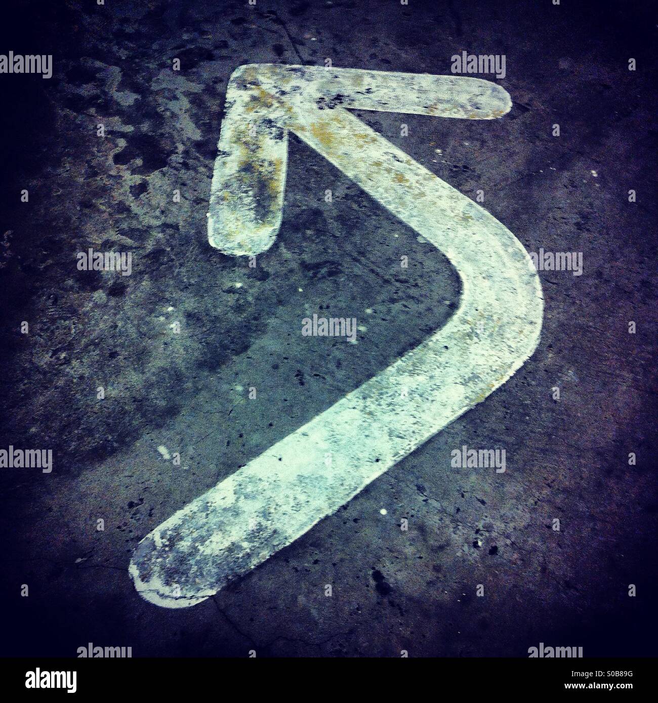 Arrow turning left - Smartphone Captured Stock Image