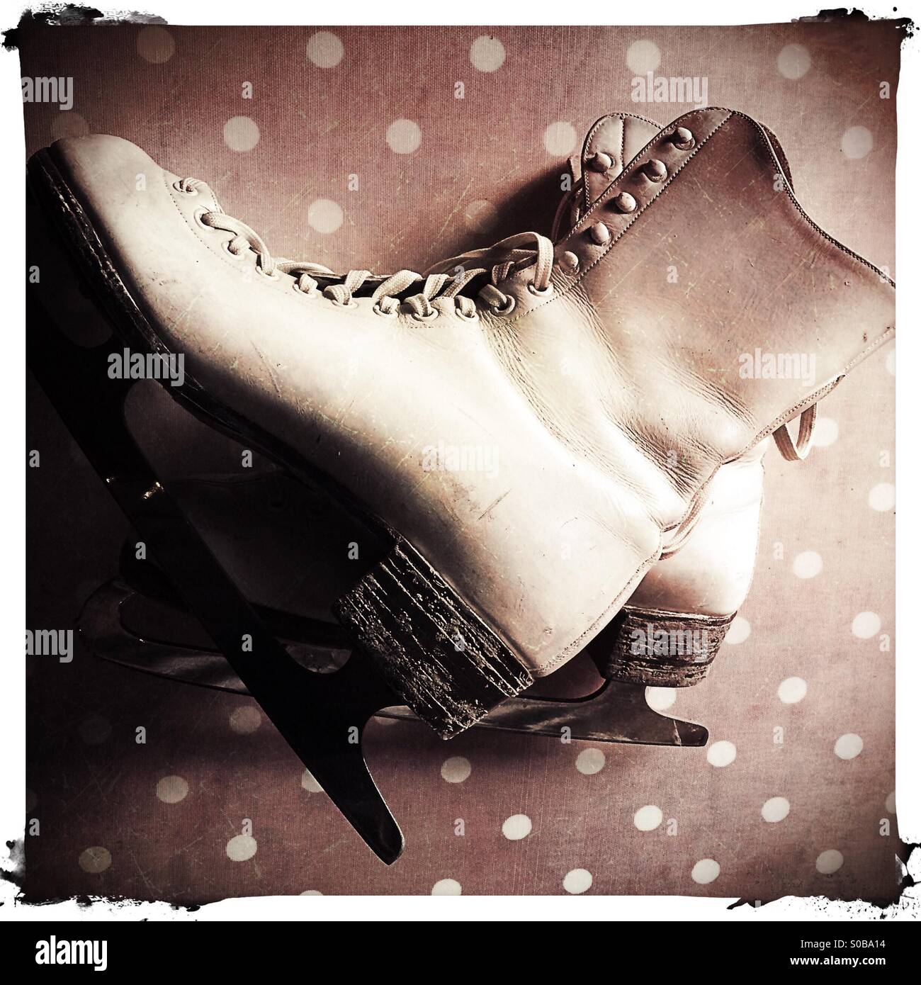 Vintage ice skates Stock Photo Alamy