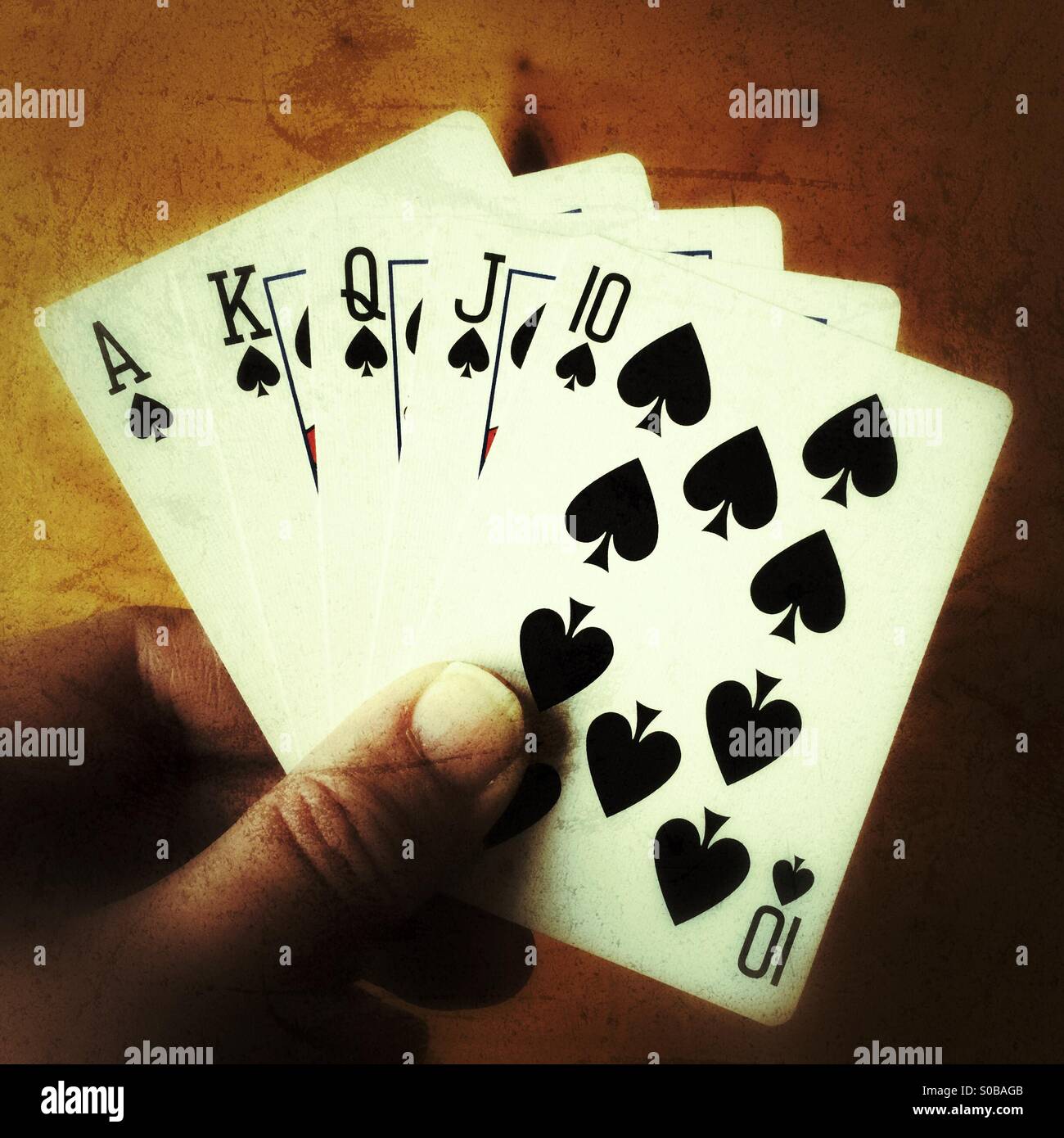 A Royal Flush - Smartphone Captured Stock Image