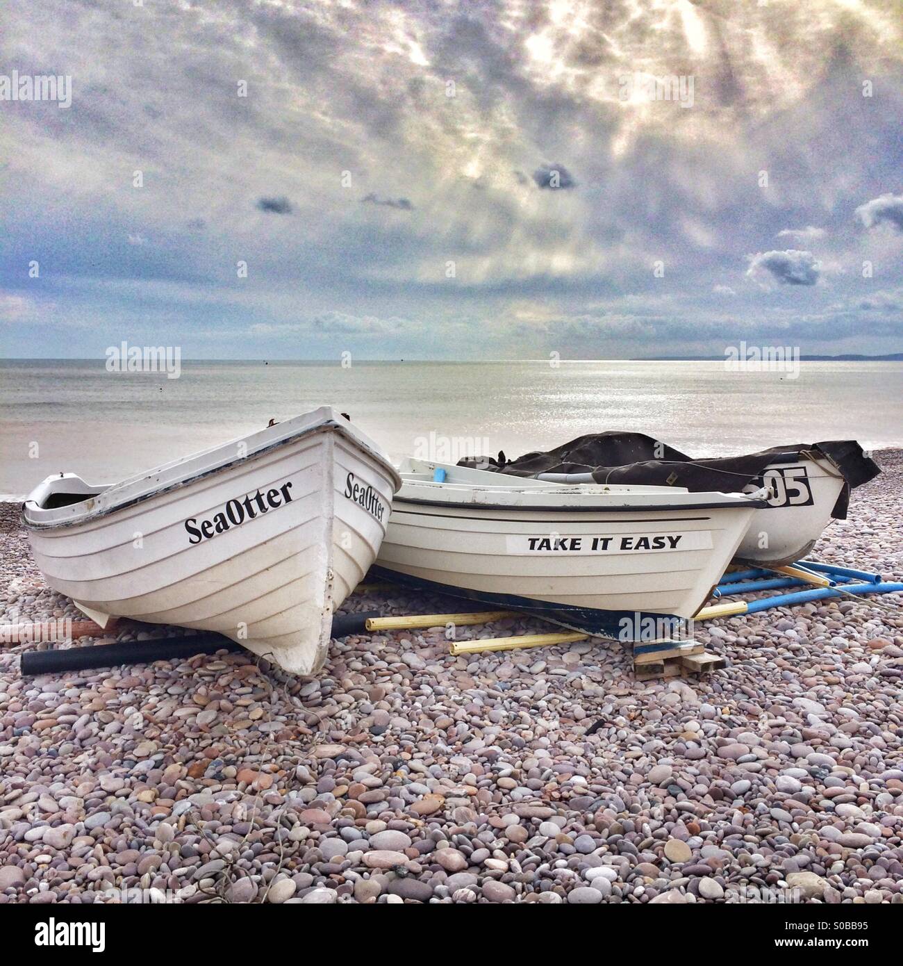 Three boats on the Coast - Smartphone Captured Stock Image