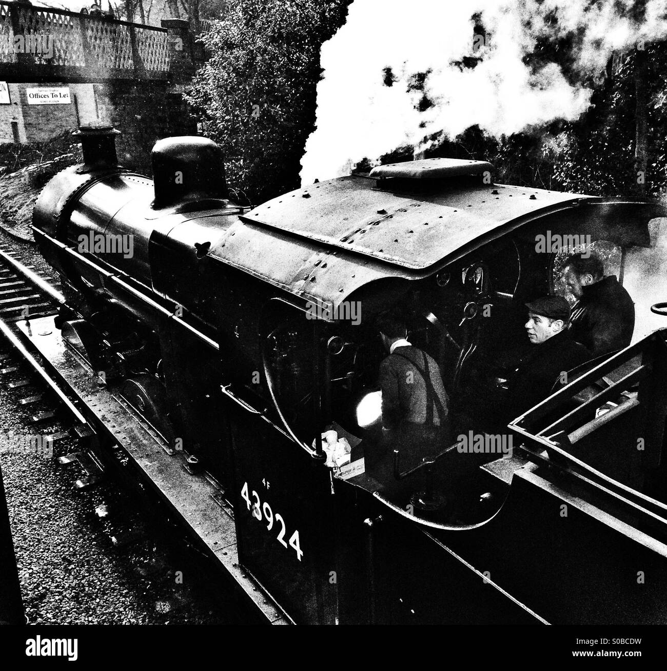 Steam locomotive fireman Black and White Stock Photos & Images - Alamy