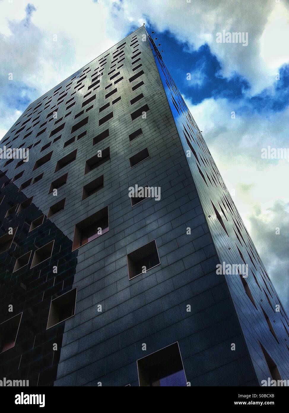 Square black building. Milano nh hotel - Smartphone Captured Stock Image