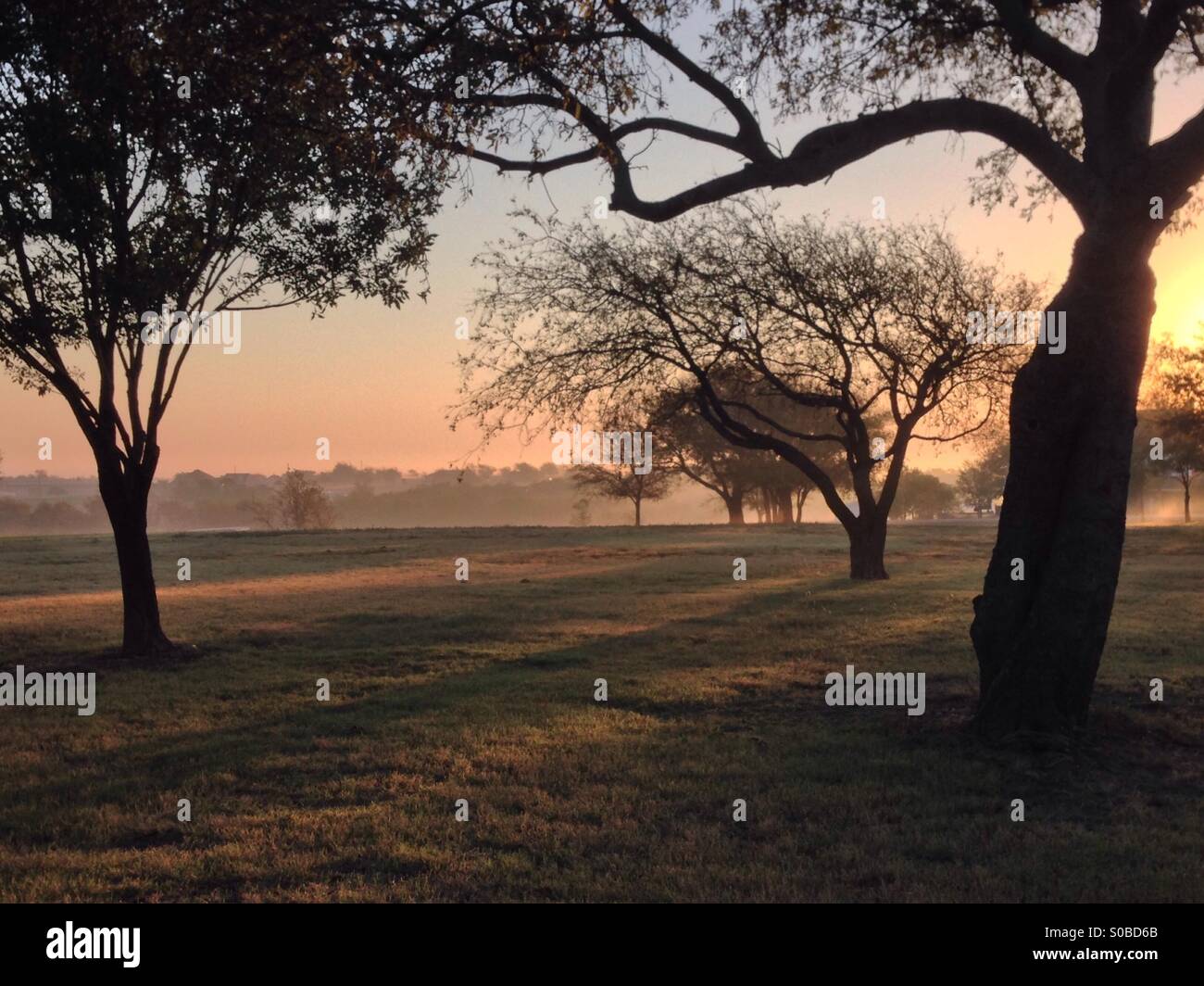 Early autumn morning in rural North Texas Stock Photo Alamy
