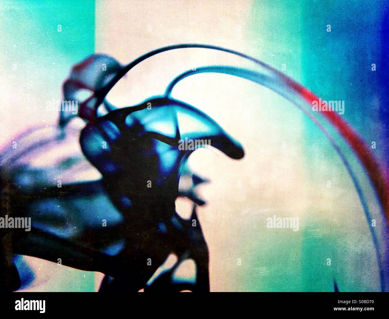 Movement of dye in water - Smartphone Captured Stock Image