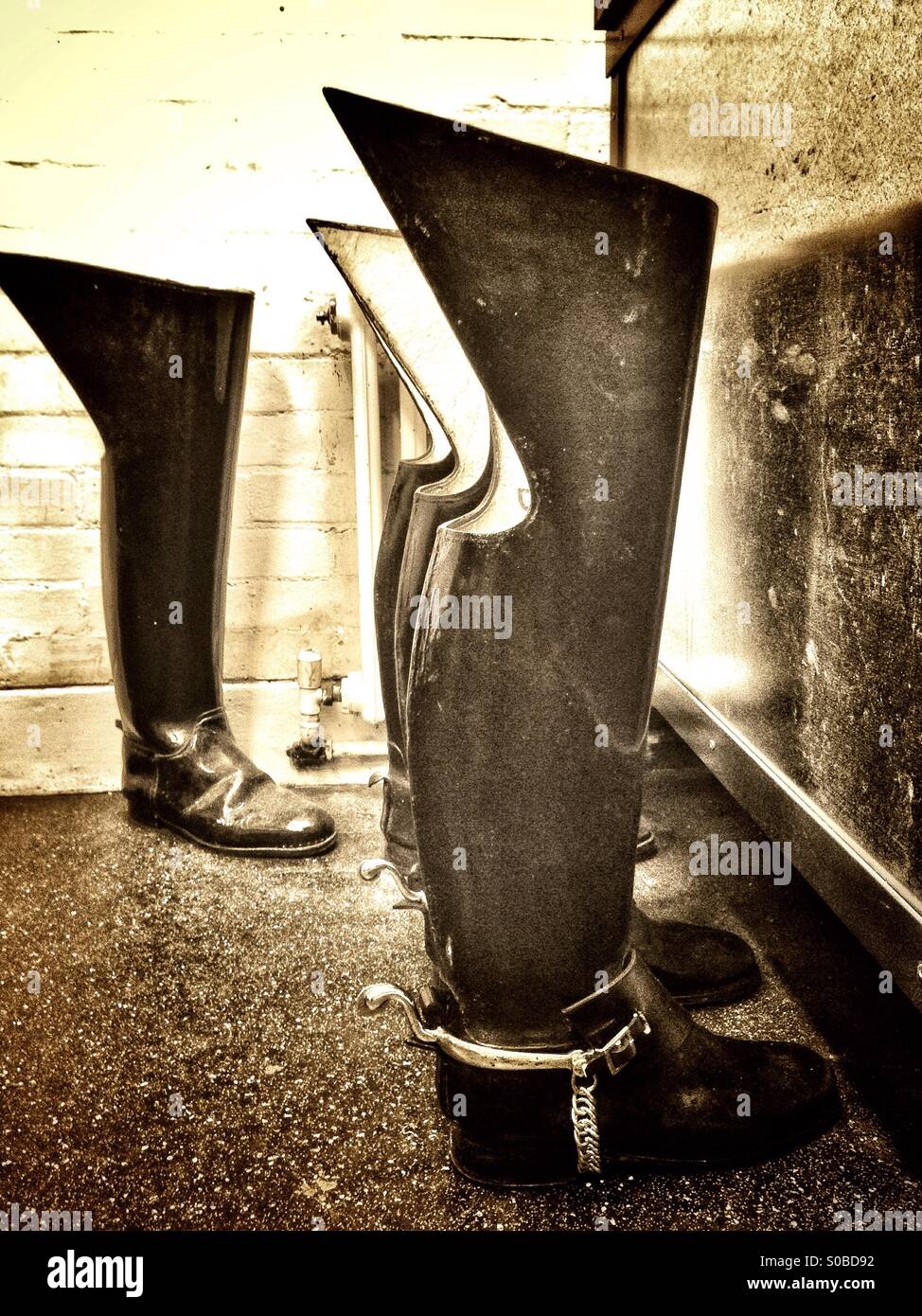 Ceremonial riding boots Stock Photo
