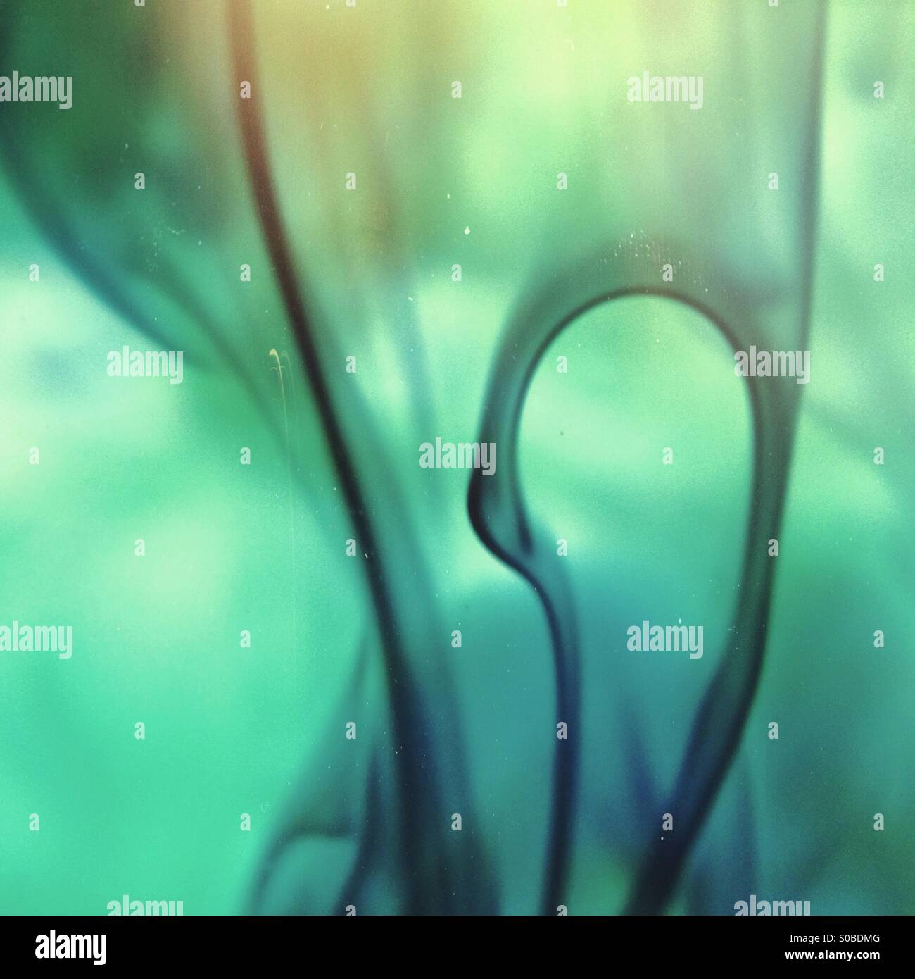 Movement of dye in water - Smartphone Captured Stock Image