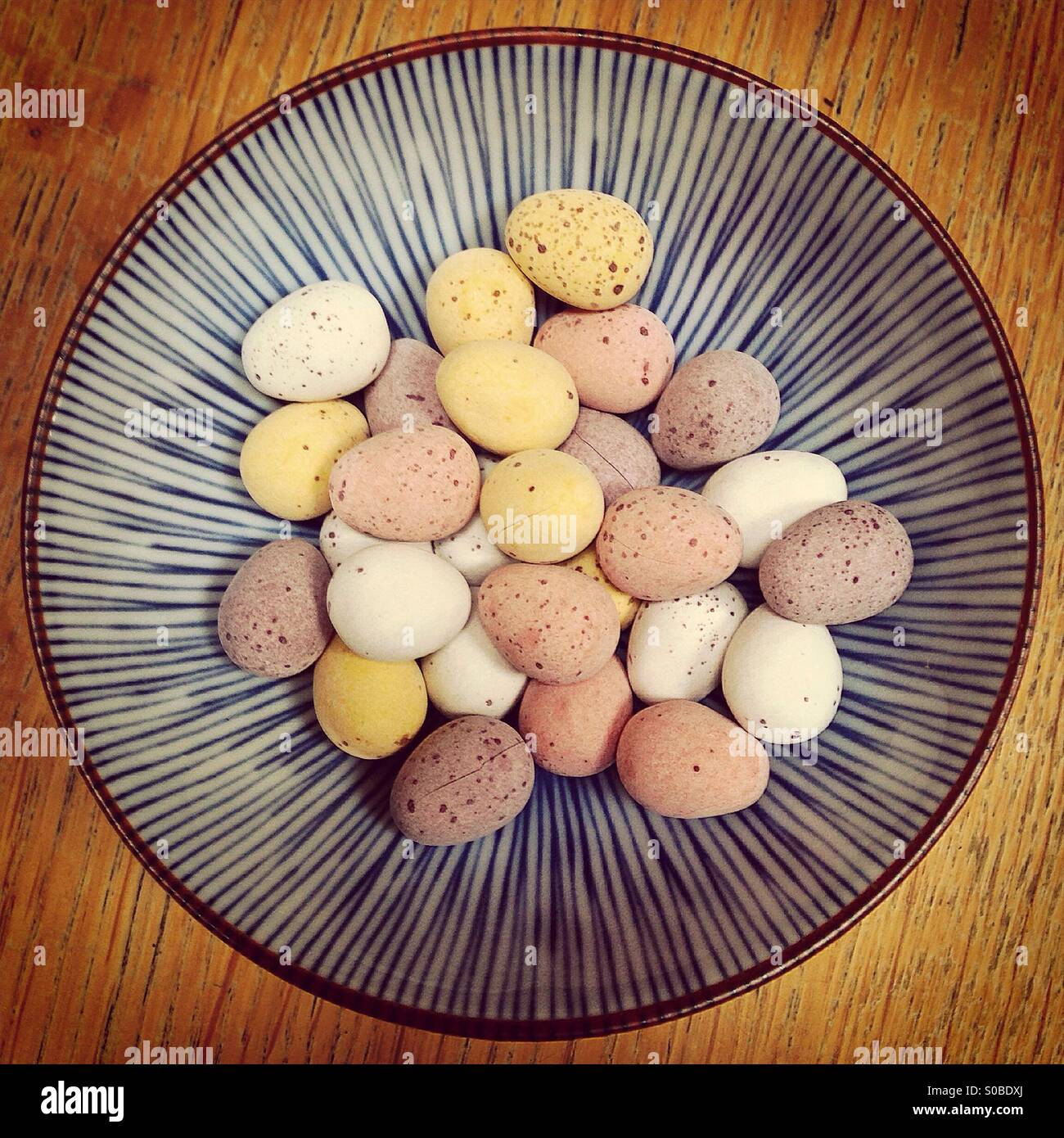 Mini Chocolate Eggs - Smartphone Captured Stock Image