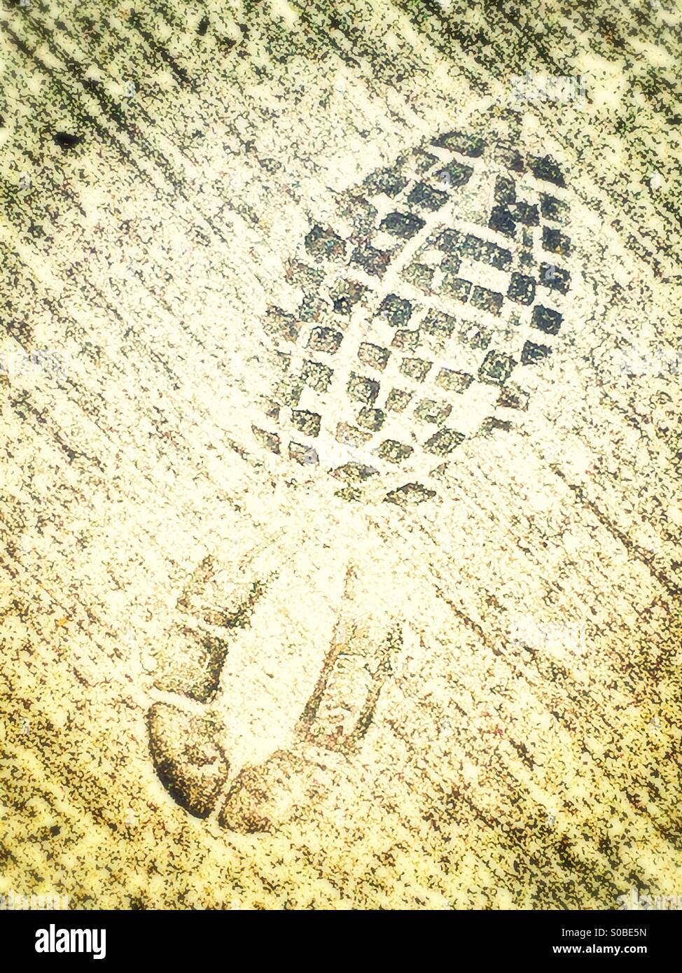 Shoe print - Smartphone Captured Stock Image